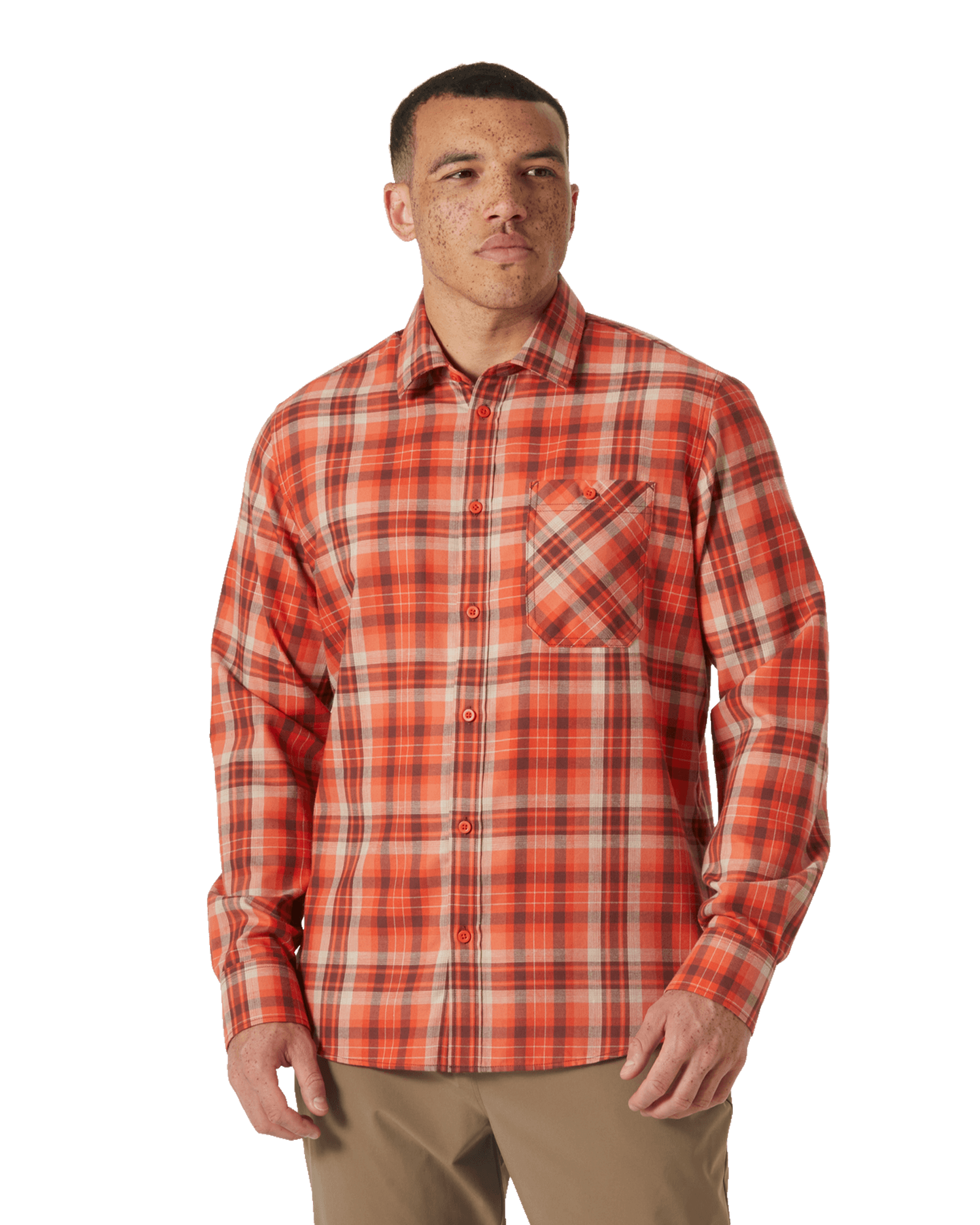 Aker Flannel L/S Shirt M Patrol Orange