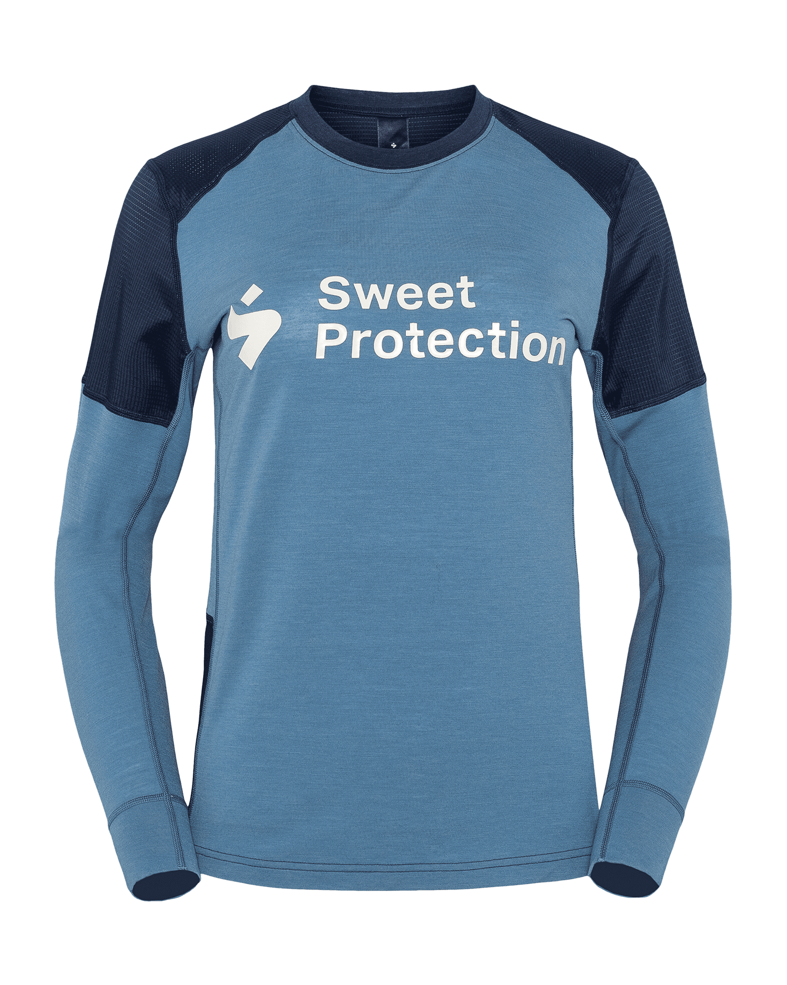 Hunter Merino Hybrid LS Jersey W Flare Blue