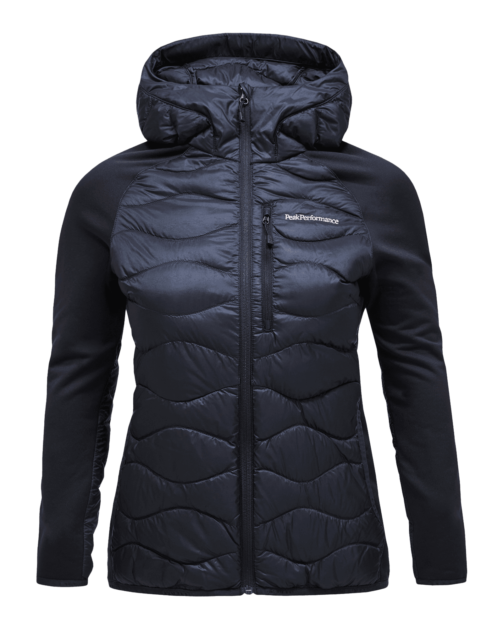 Helium Down Hybrid Hood W Black