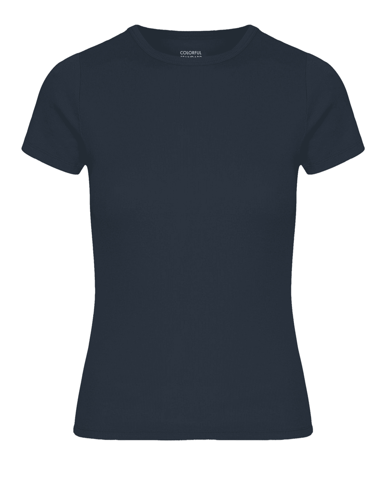 Organic Rib SS T-Shirt Navy Blue