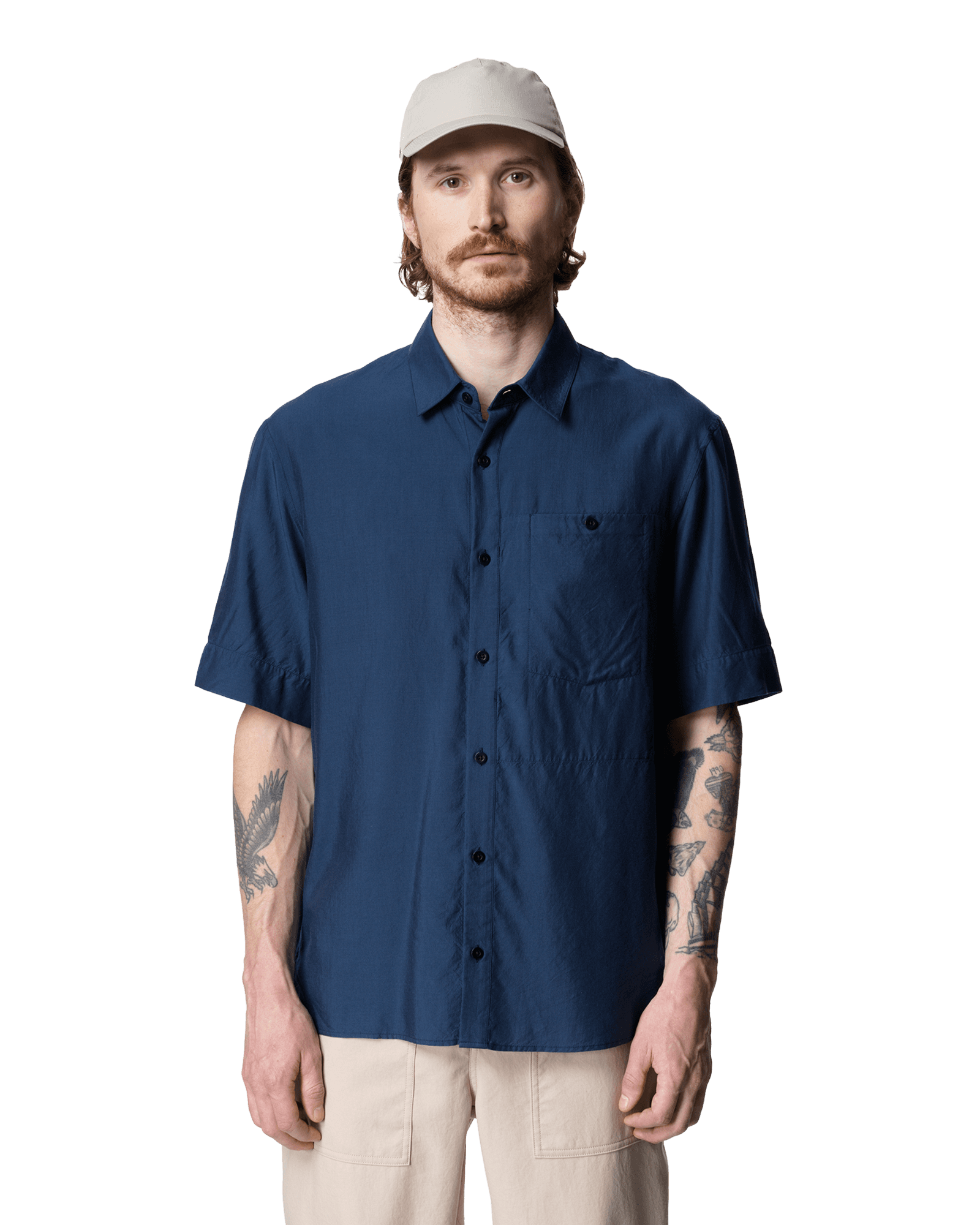 Tree Shortsleeve Shirt M Big Blue Light