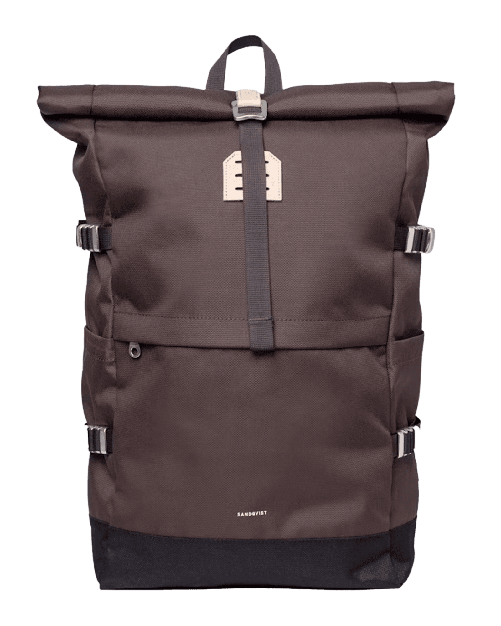 Icon Rolltop Backpack L Brown with Natural Leather