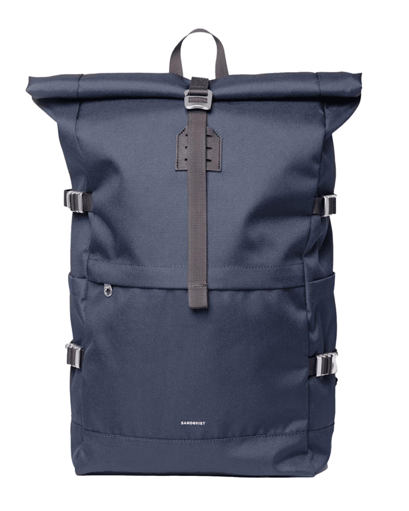 Icon Rolltop Backpack L Navy with Black Leather