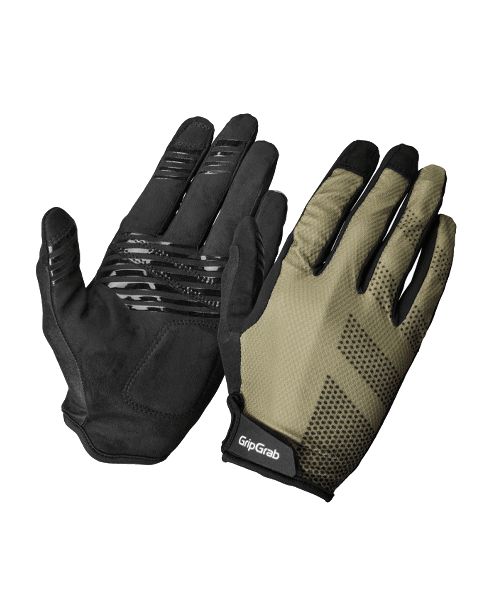 RIDE Lite Padded Full Finger Gloves Olive Green