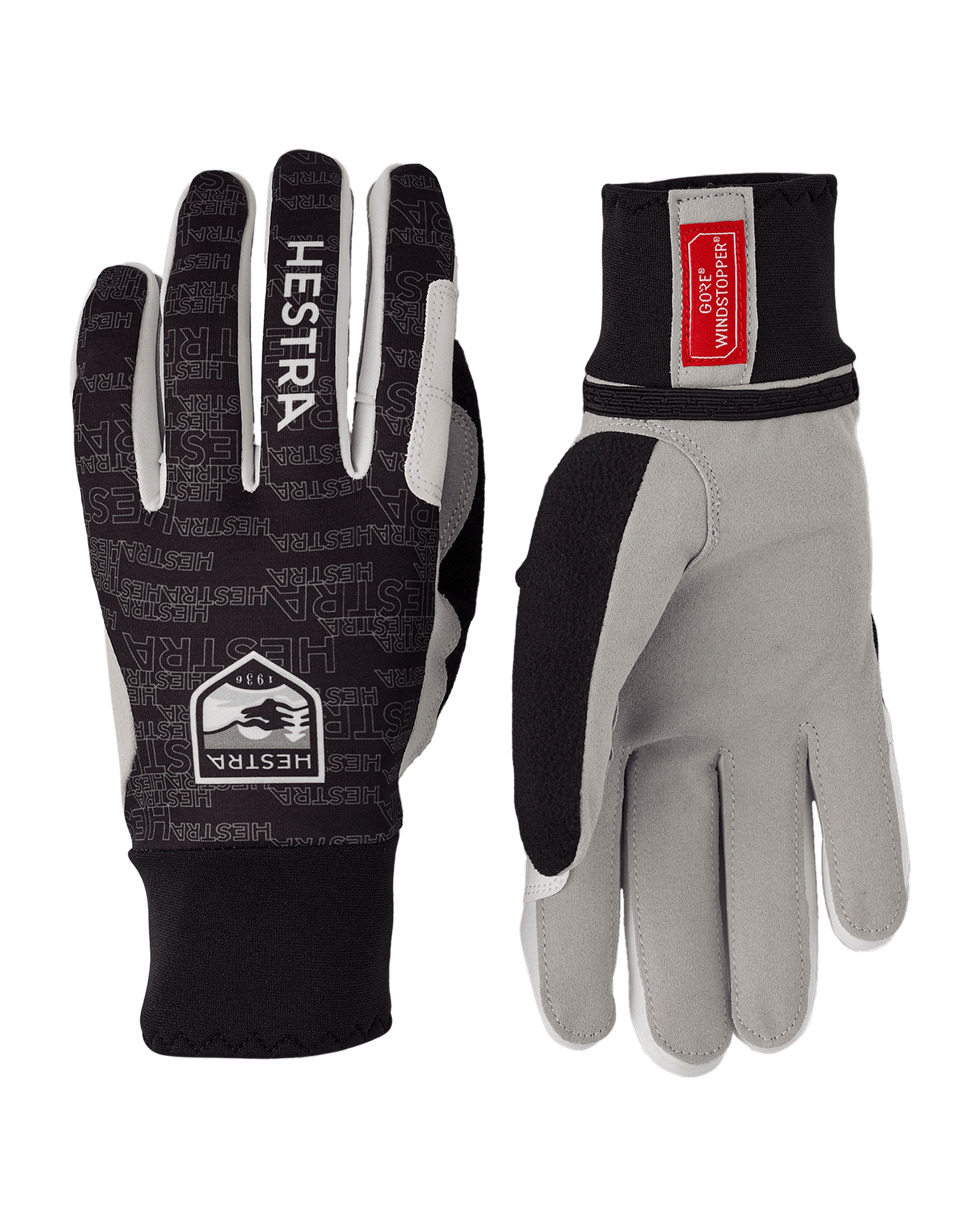 Windstopper Active Grip - 5 finger Black Print