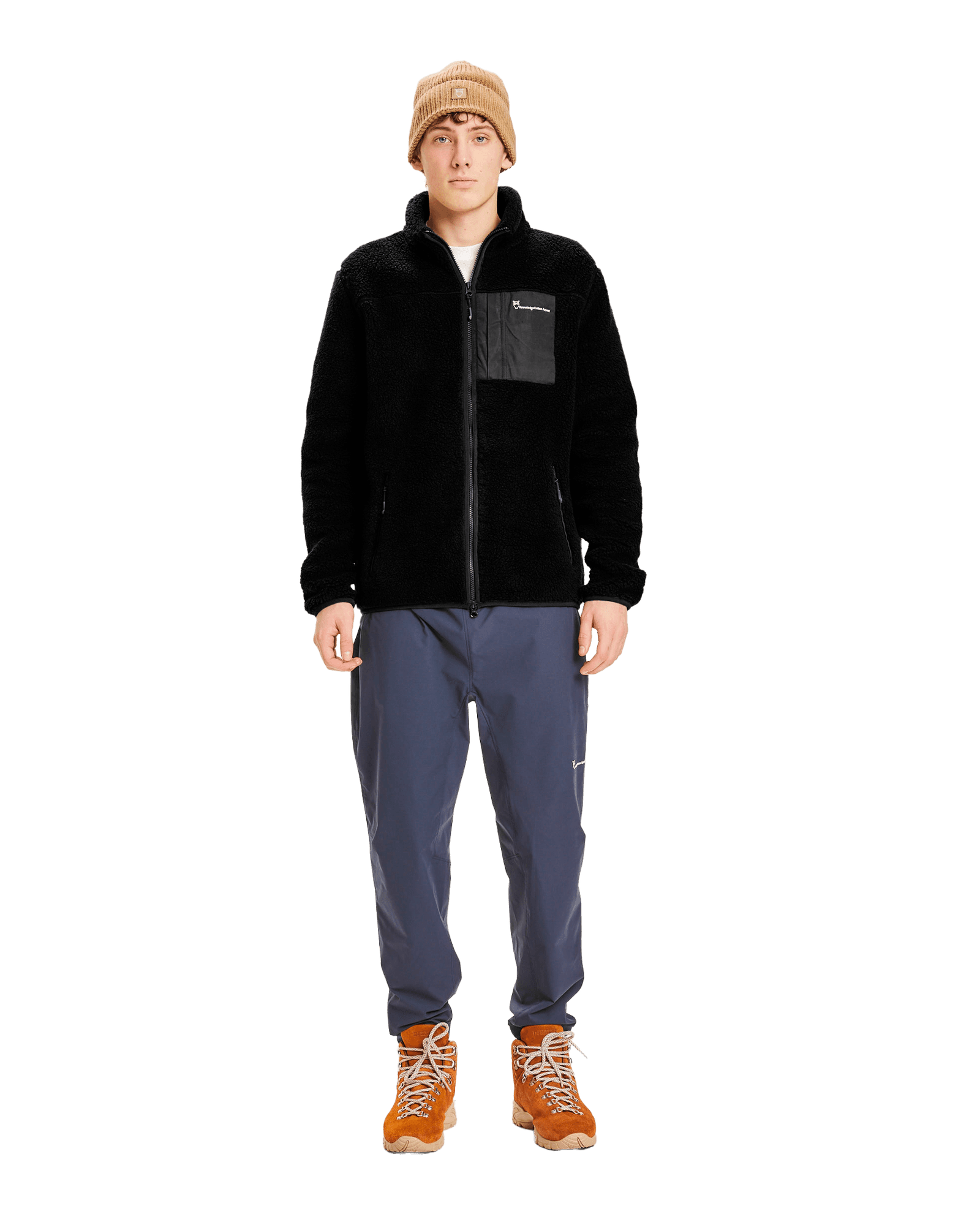 Elm Teddy Fleece Zip Sweat M Black Jet