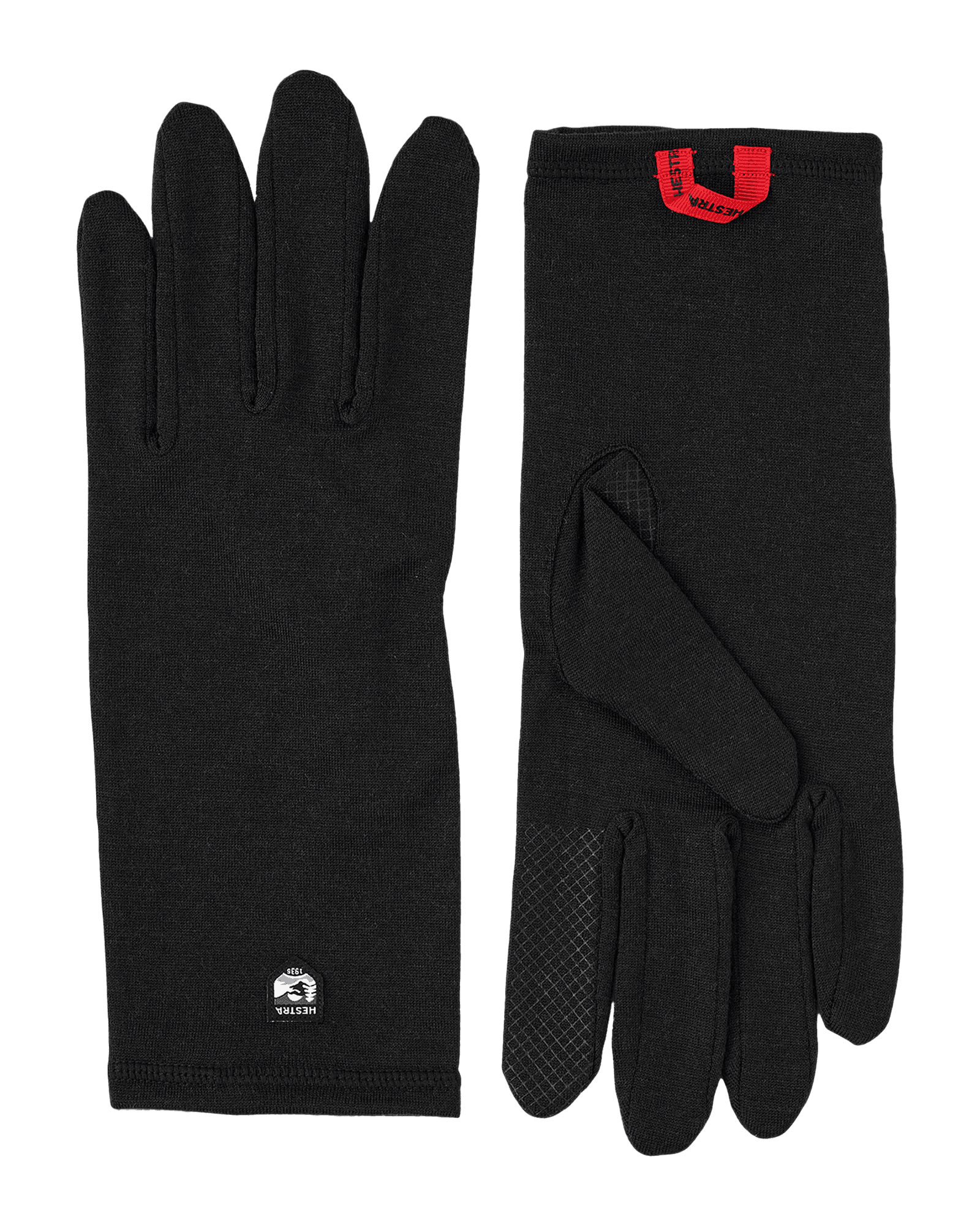 Merino WoolLiner Long - 5 Finger Black