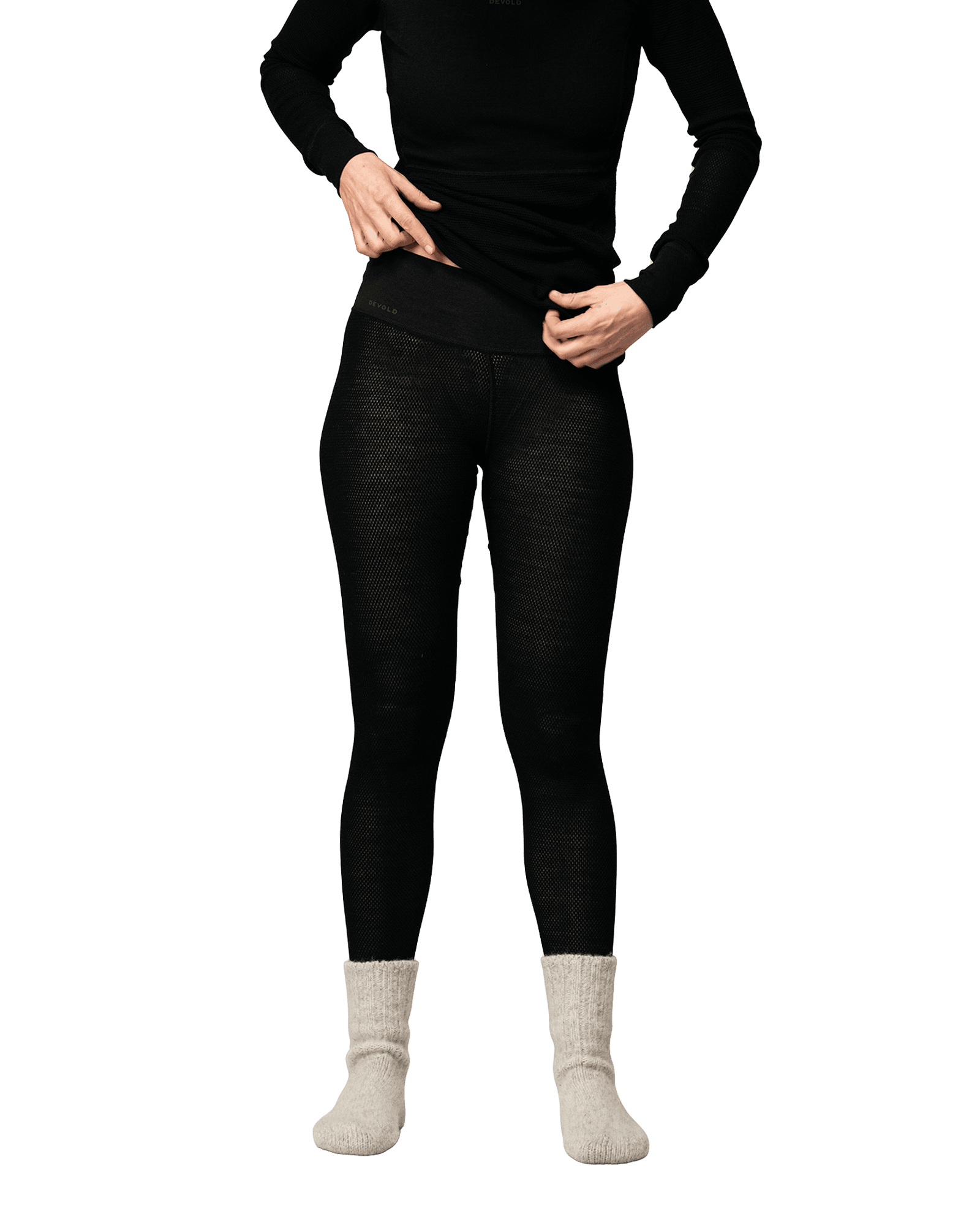 Wool Mesh 190 Longs W Caviar