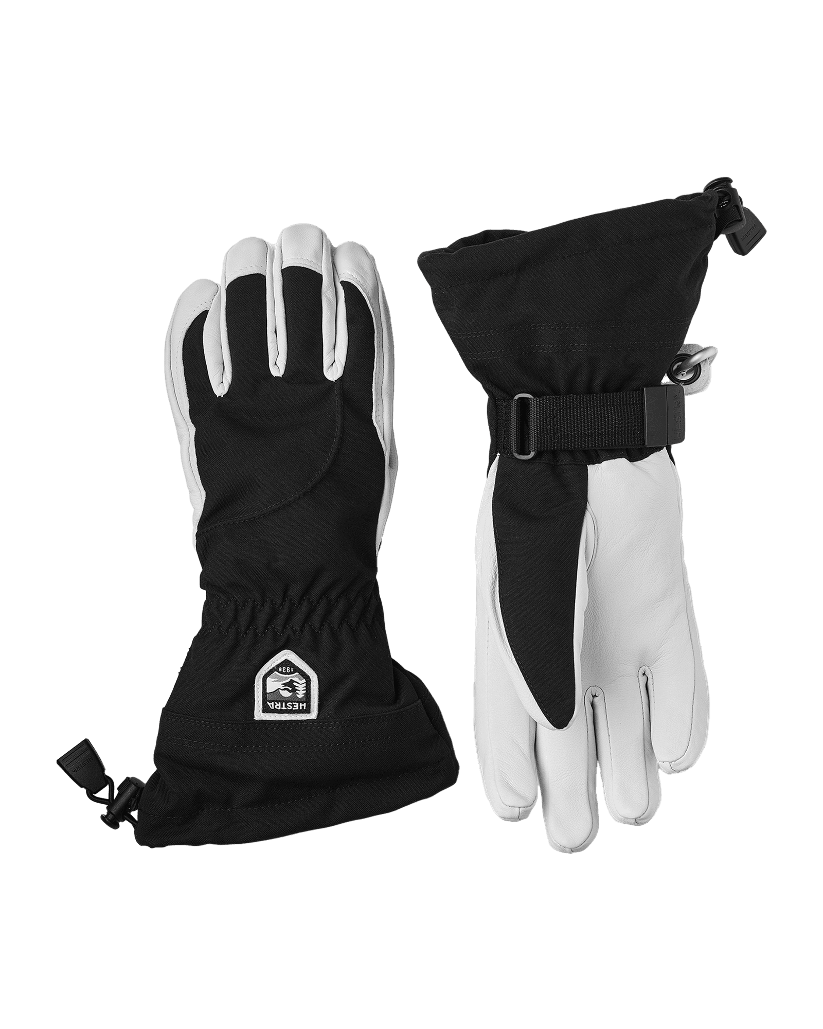 Heli Ski Female - 5 Finger Black/Off White