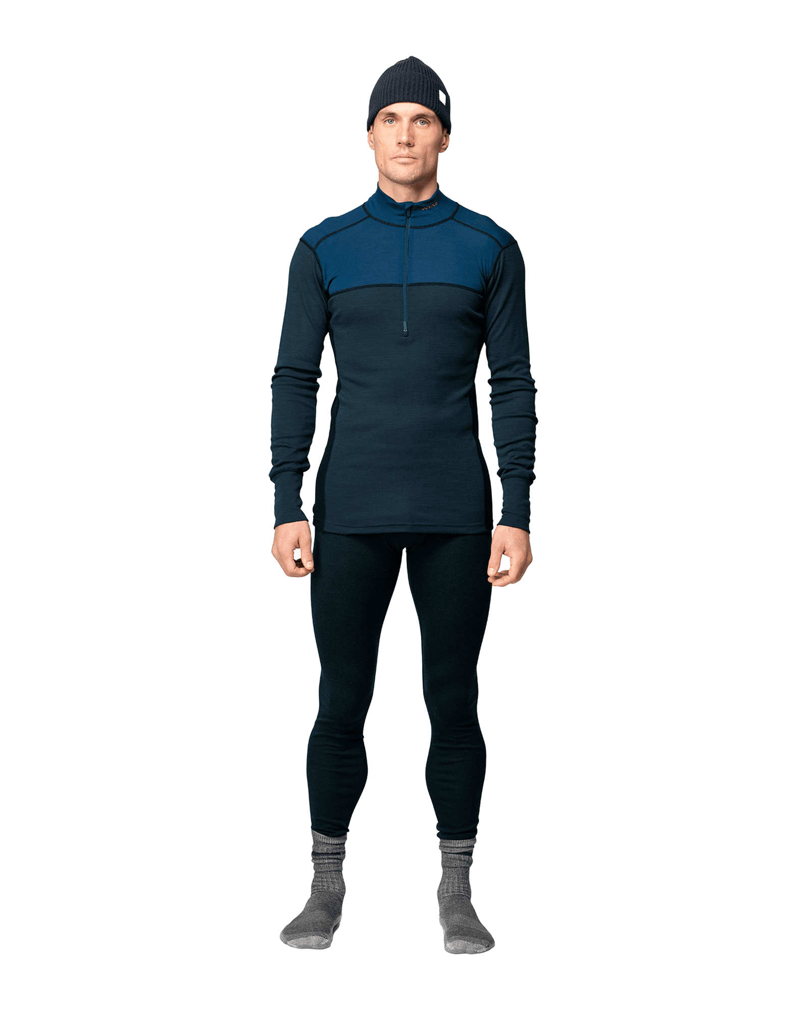 Lauparen Merino 190 Zip Neck M Flood/Night/Ink