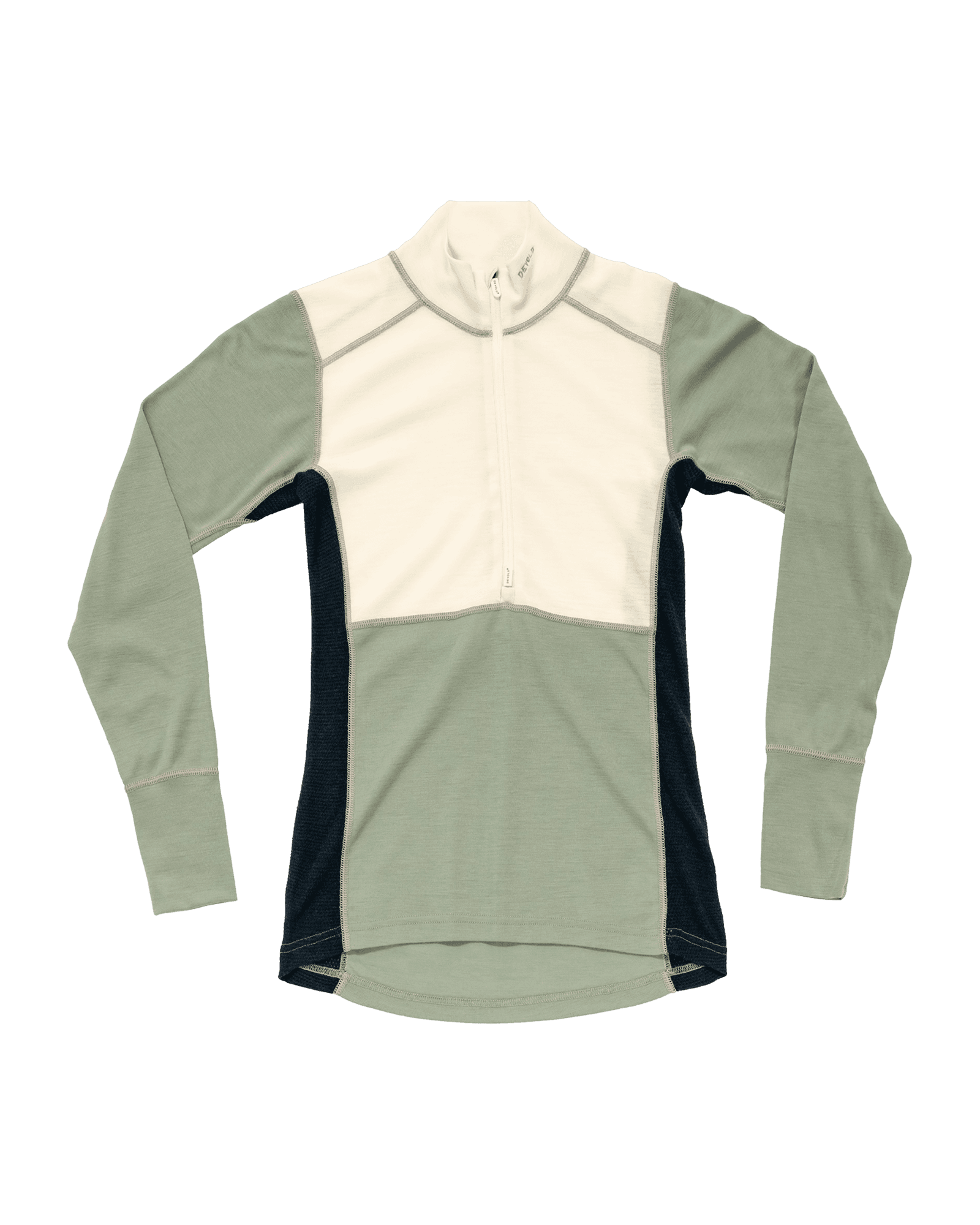 Lauparen Merino 190 Zip Neck W Raw White/Fog/Ink