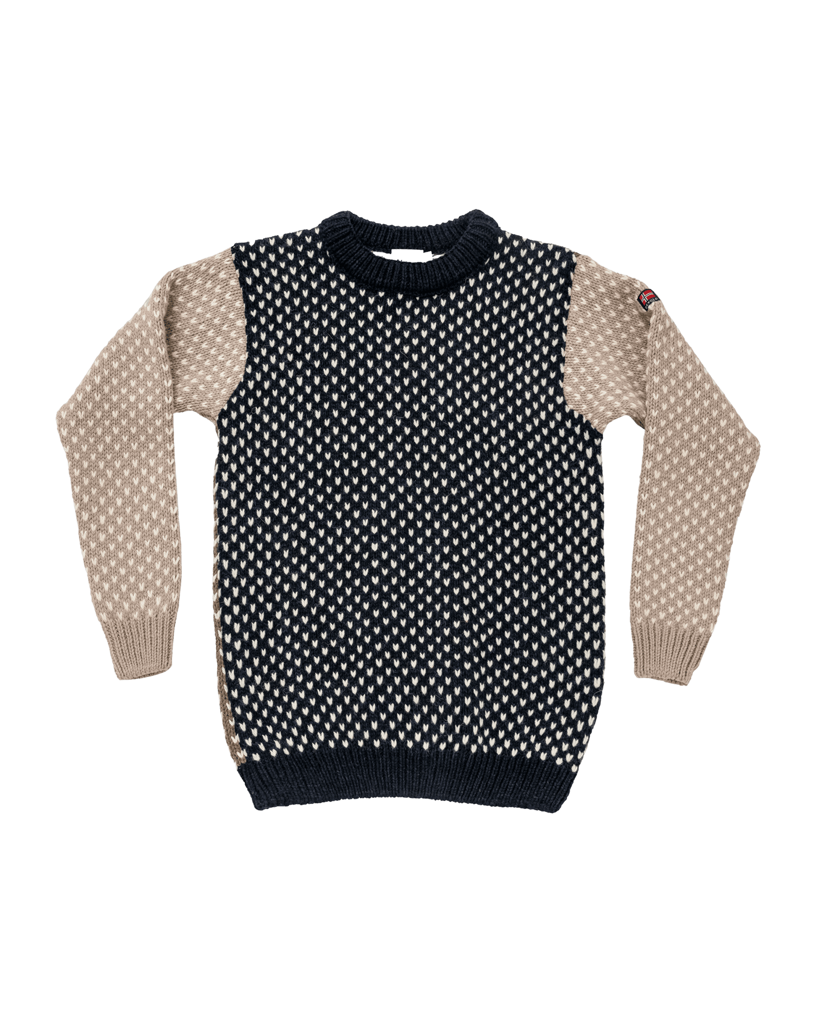 Nordsjø Wool Sweater Navy/Stone/Olive