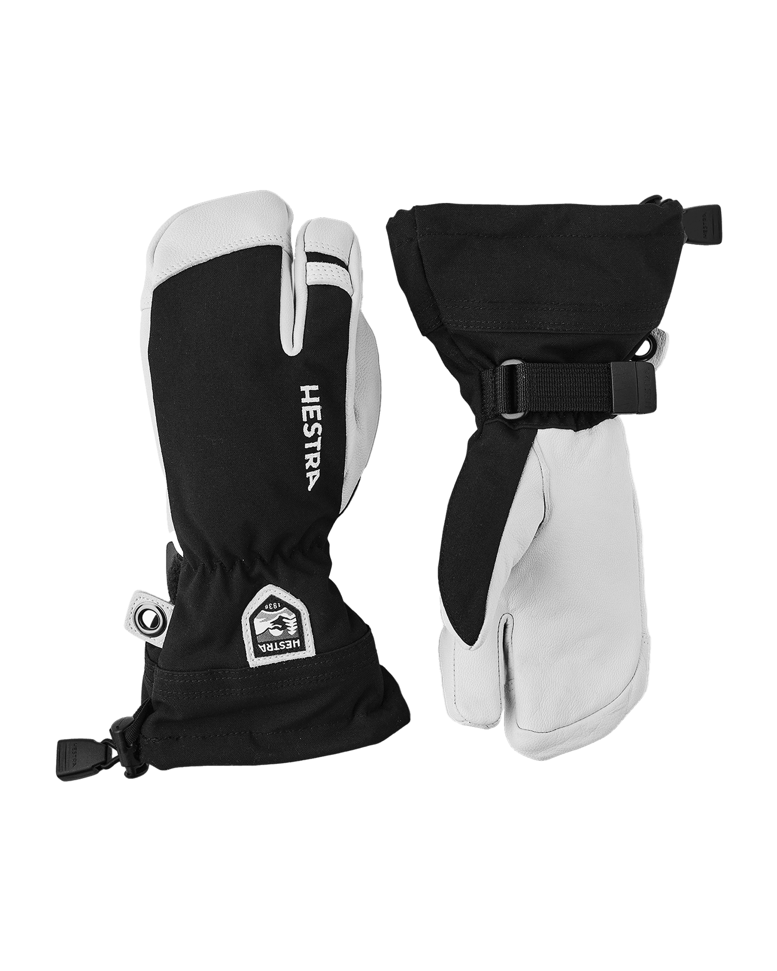 Army Leather Heli Ski JR - 3 Finger Black