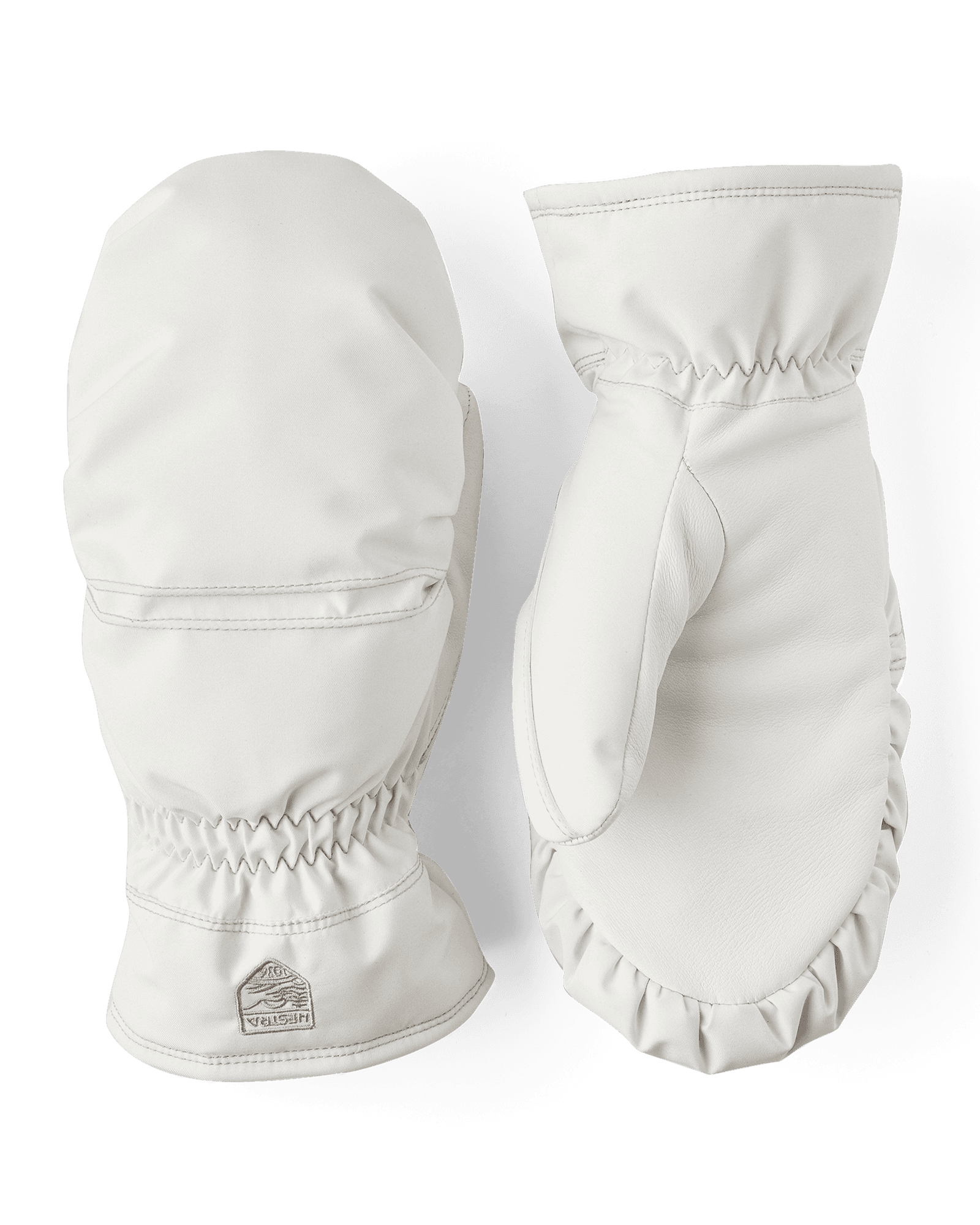 Womens Primaloft Leather Mitt Ivory