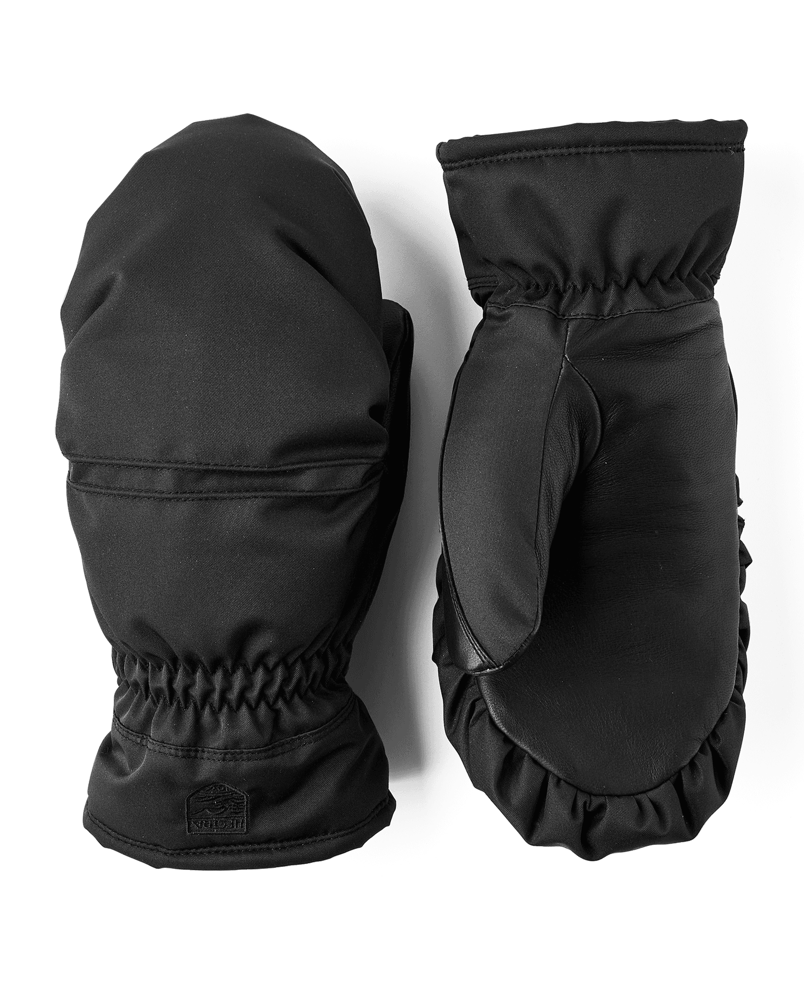 Womens Primaloft Leather Mitt Black
