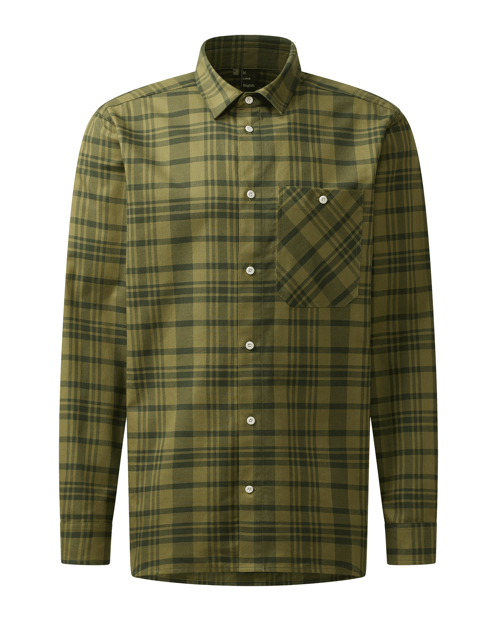 Virke Flannel Shirt M Seaweed green/Olive green