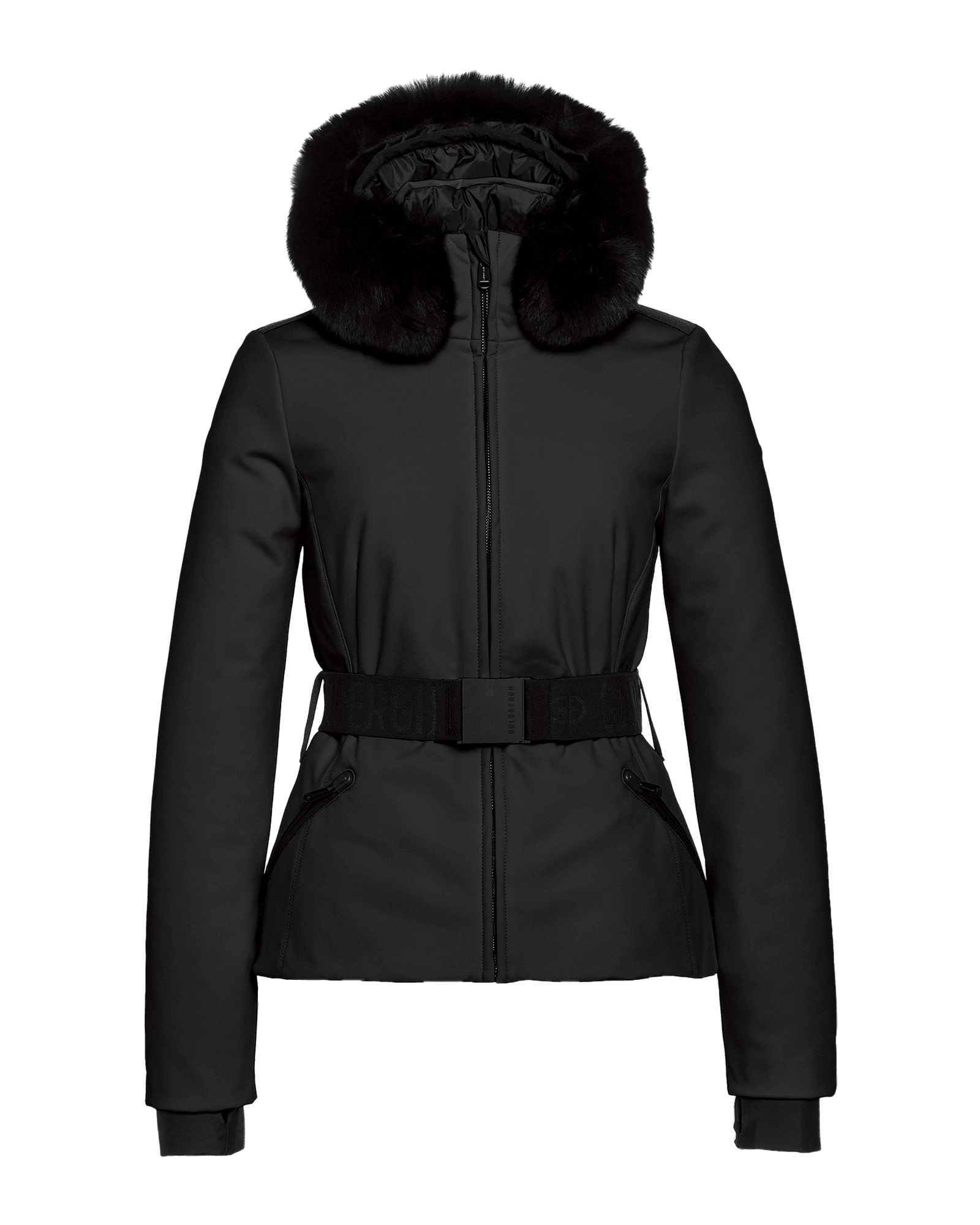 Hida Ski Jacket Faux Border Black