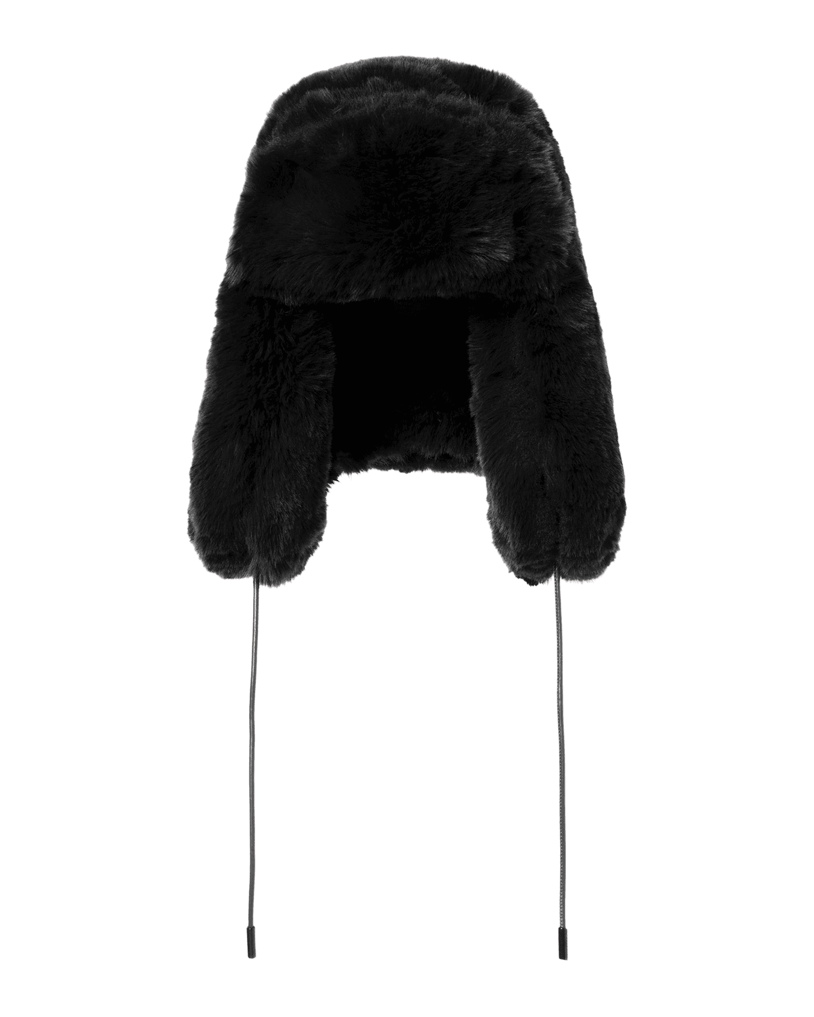 Cher Fluffy Aviator Hat Black