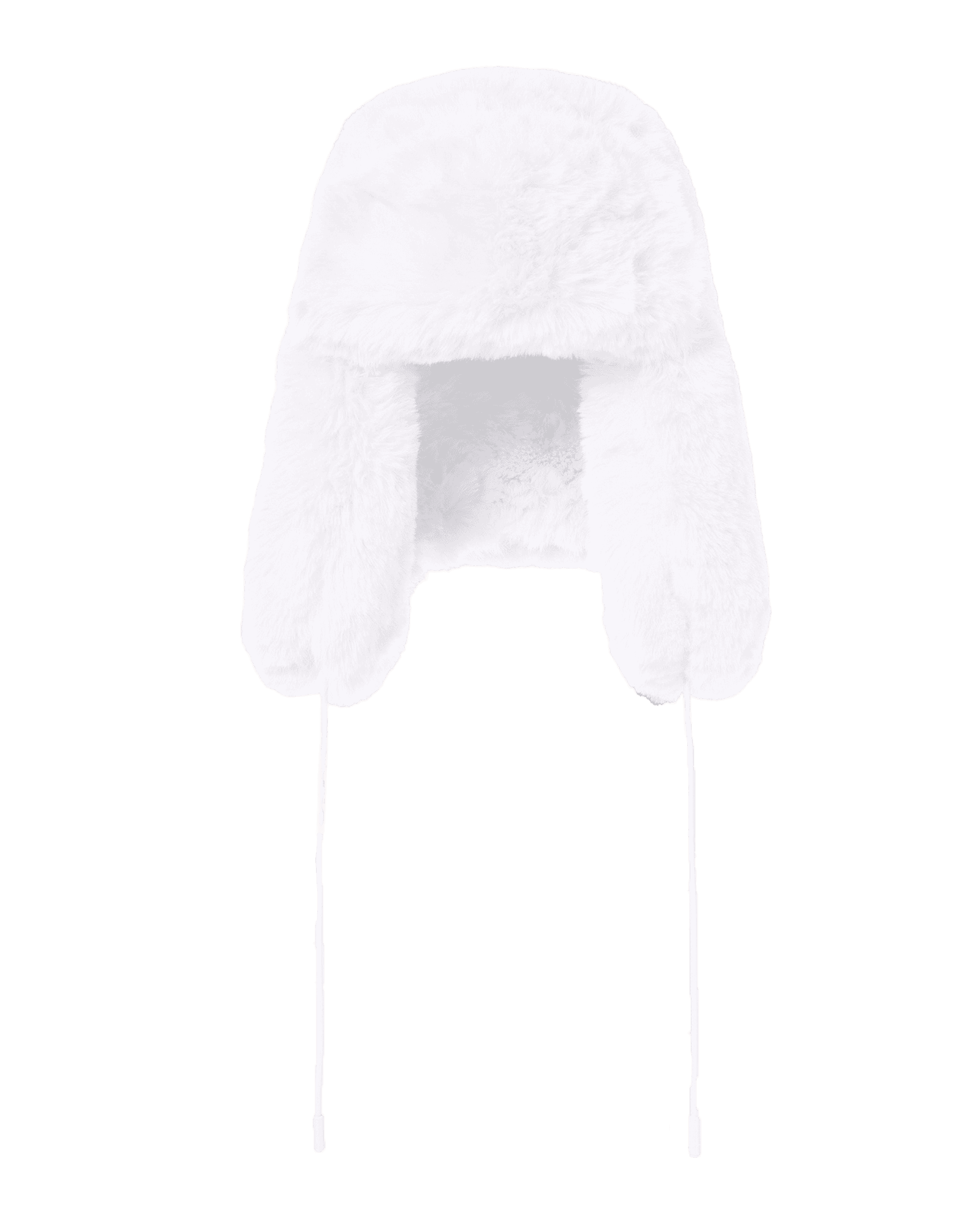 Cher Fluffy Aviator Hat White