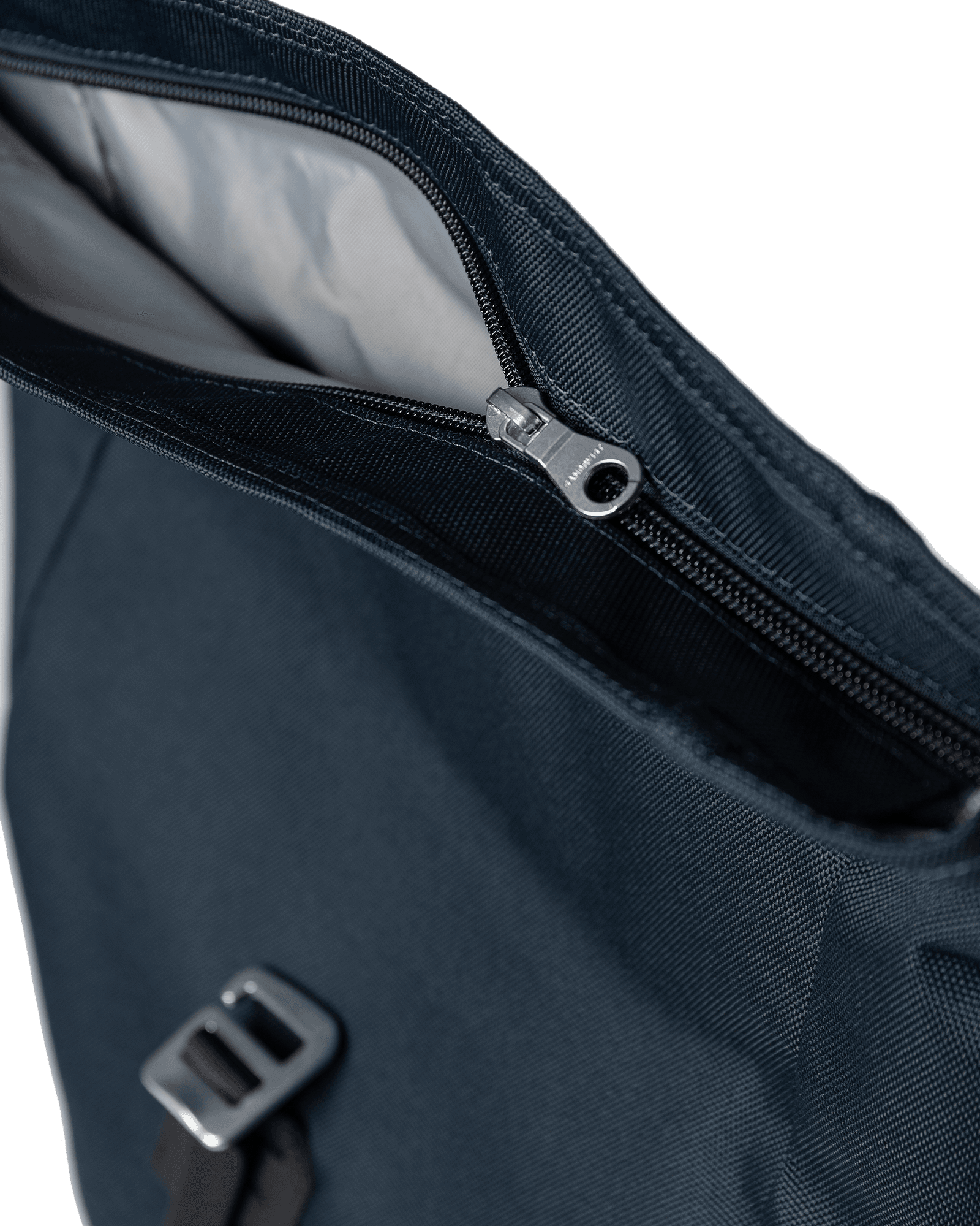 Navy with black leather