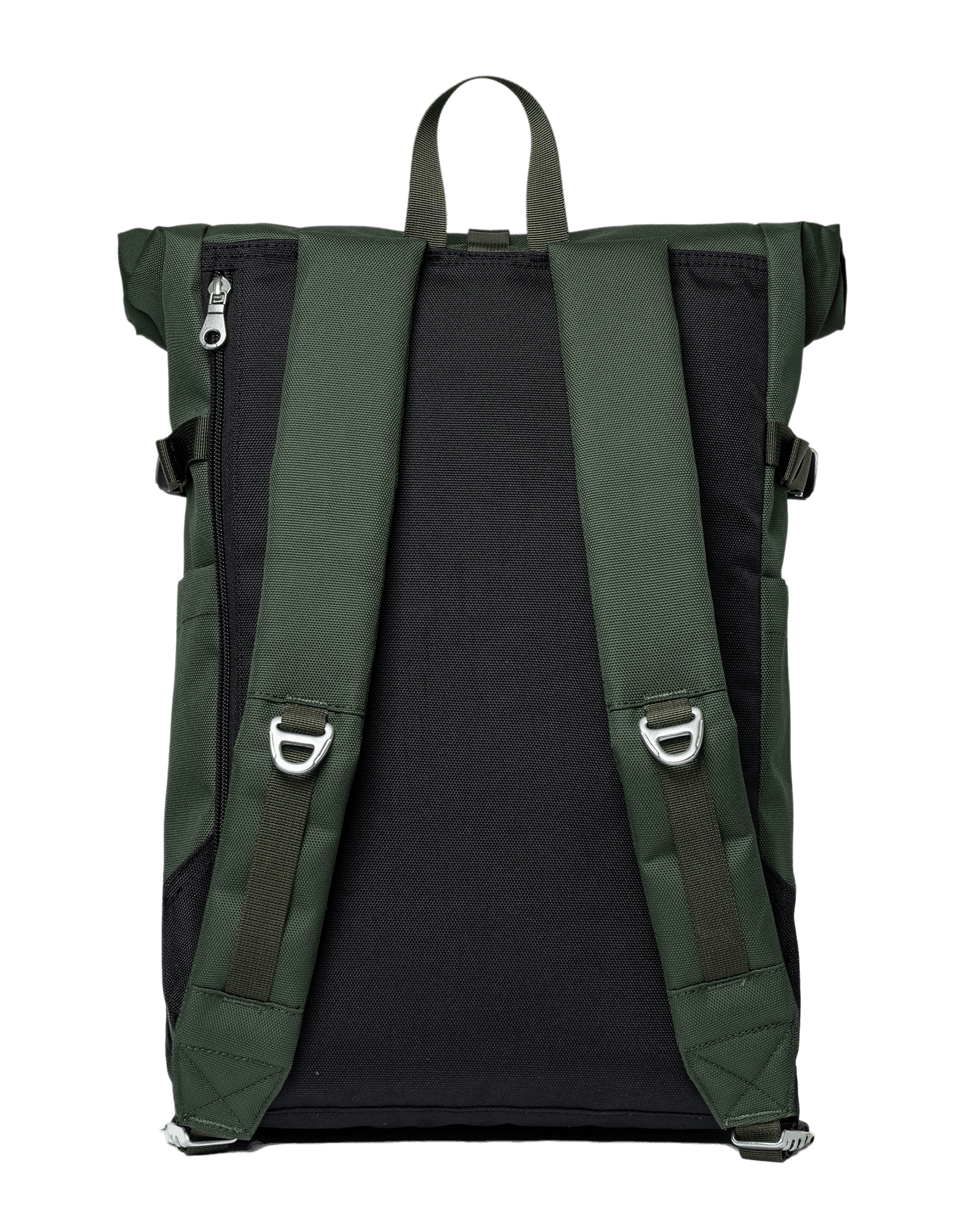 Dawn Green with dark brown leather