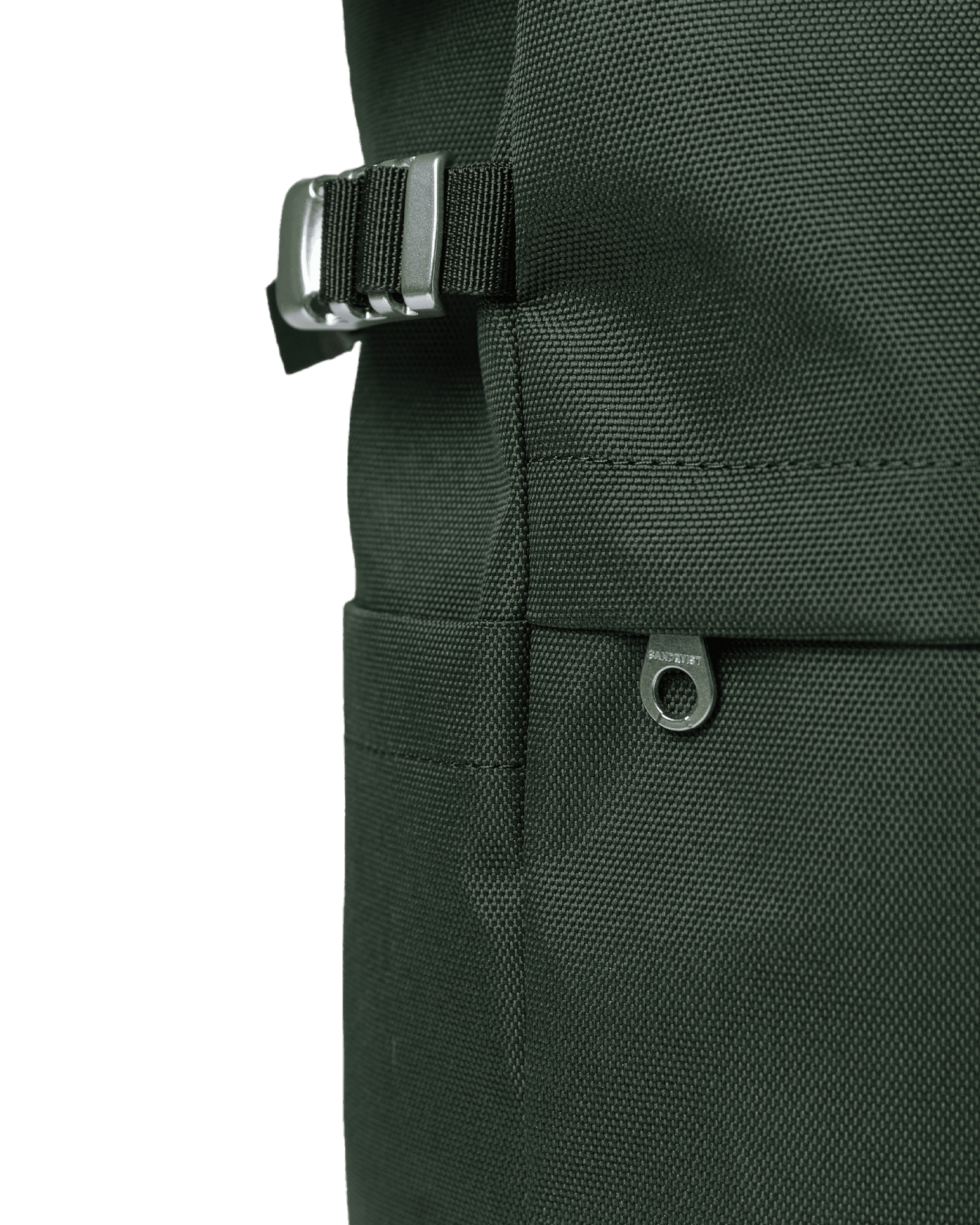 Dawn Green with dark brown leather