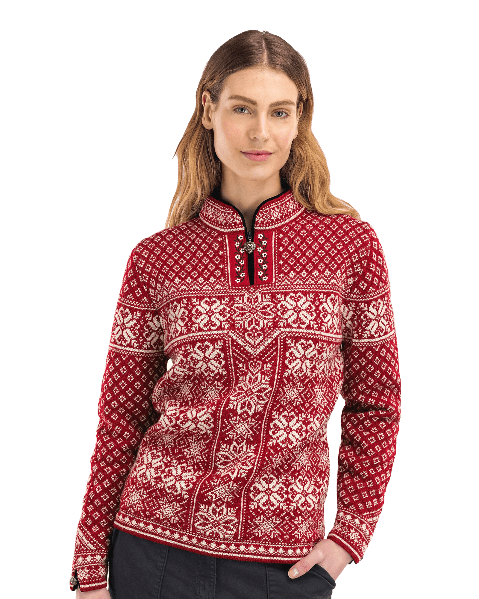 Peace Fem Sweater W Redrose Offwhite