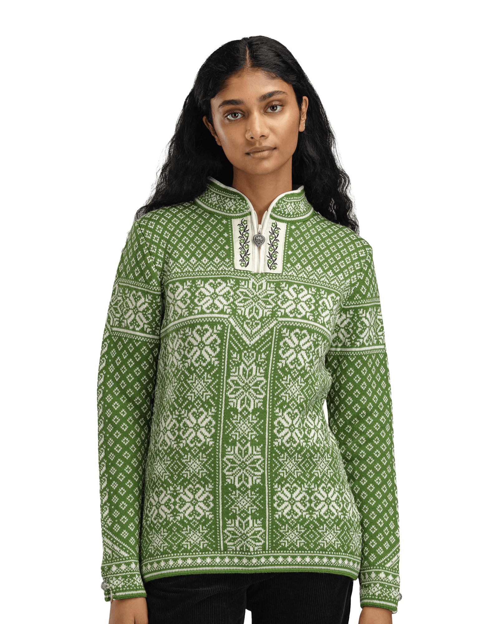 Peace Fem Sweater W Spring Green Offwhite