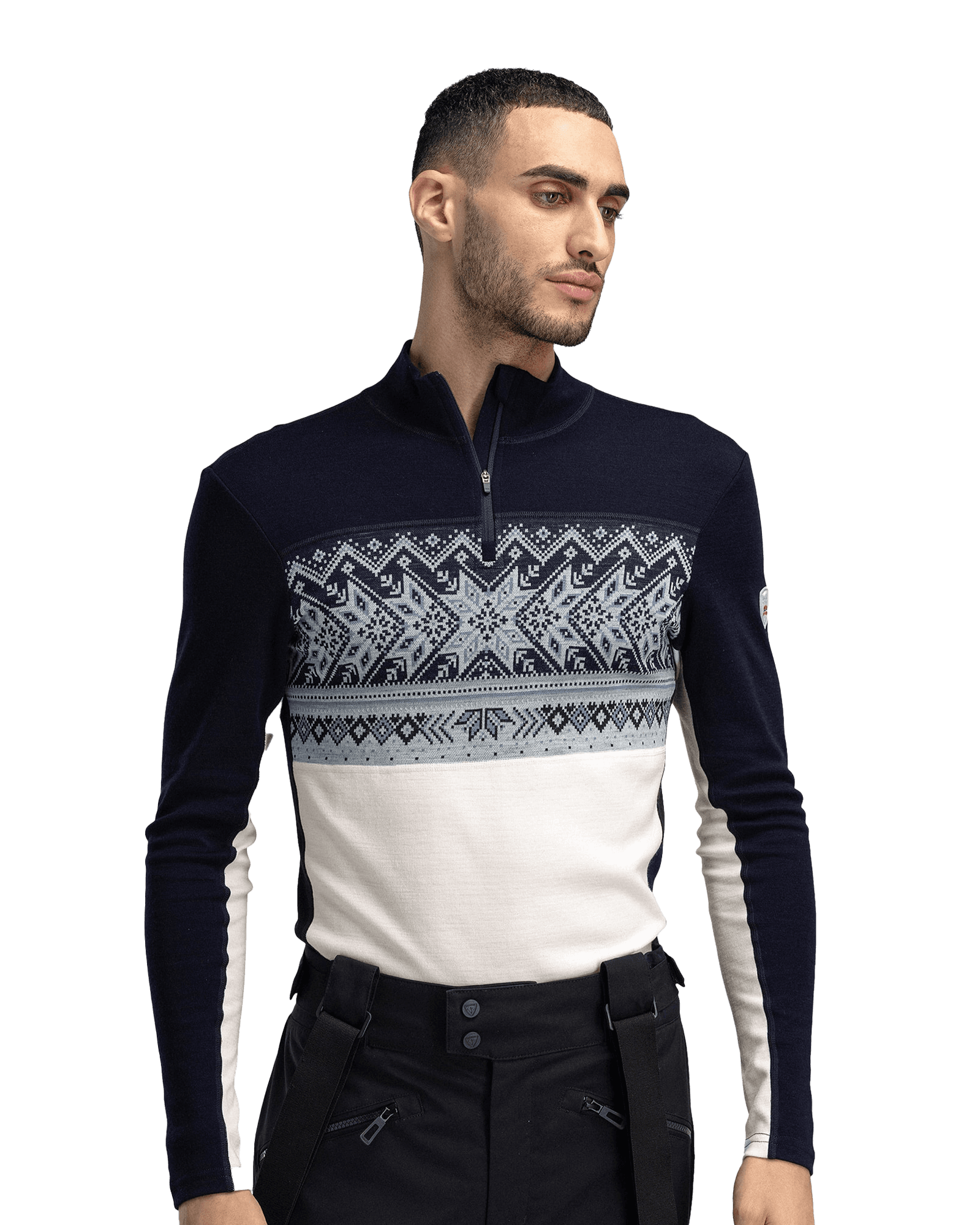 Vail Masculine Baselayer Half zip M Offwhite Navy