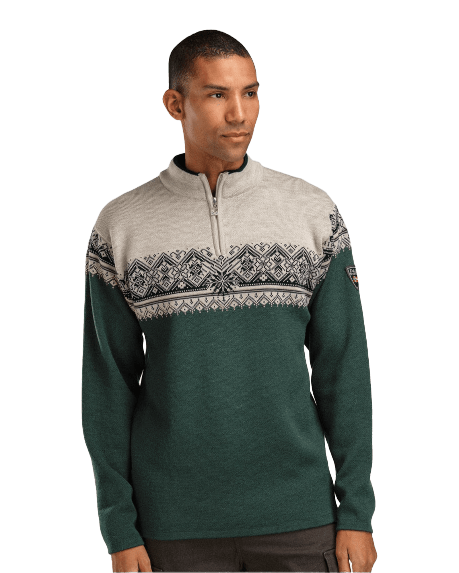 Moritz Masc Sweater M Pinegreen Sand Mel Marine M.st