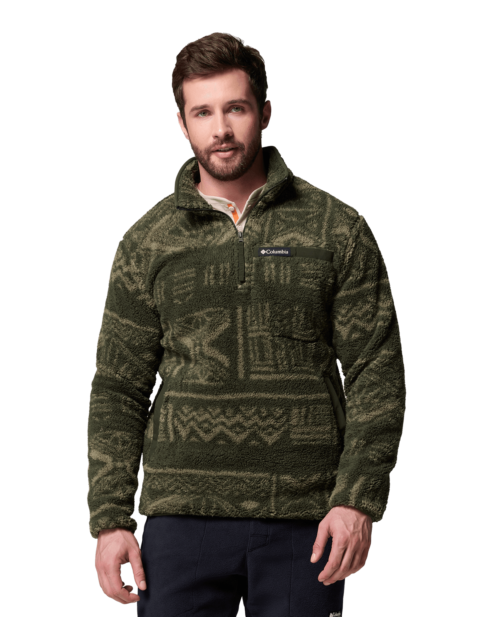 Rugged Ridge™ High Pile Half Zip M Greenscape Deschutes Days