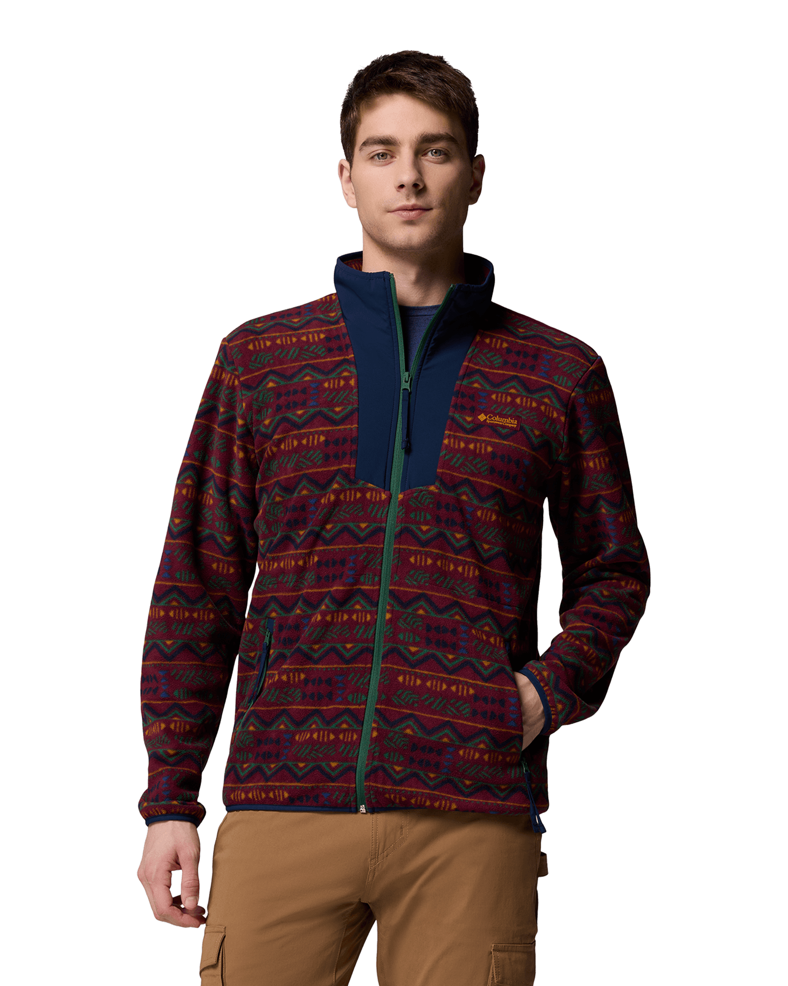 Sequoia Grove™ Printed Full Zip M Rich Wine Horizon