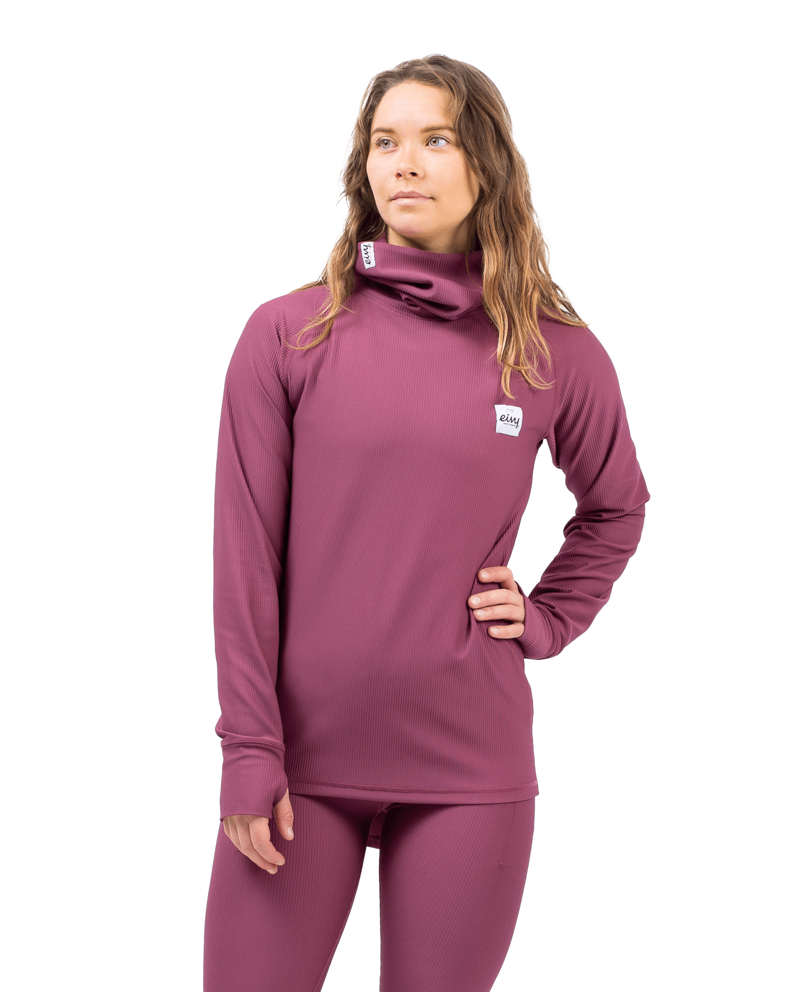 Icecold Gaiter Rib Top Pinkgundy