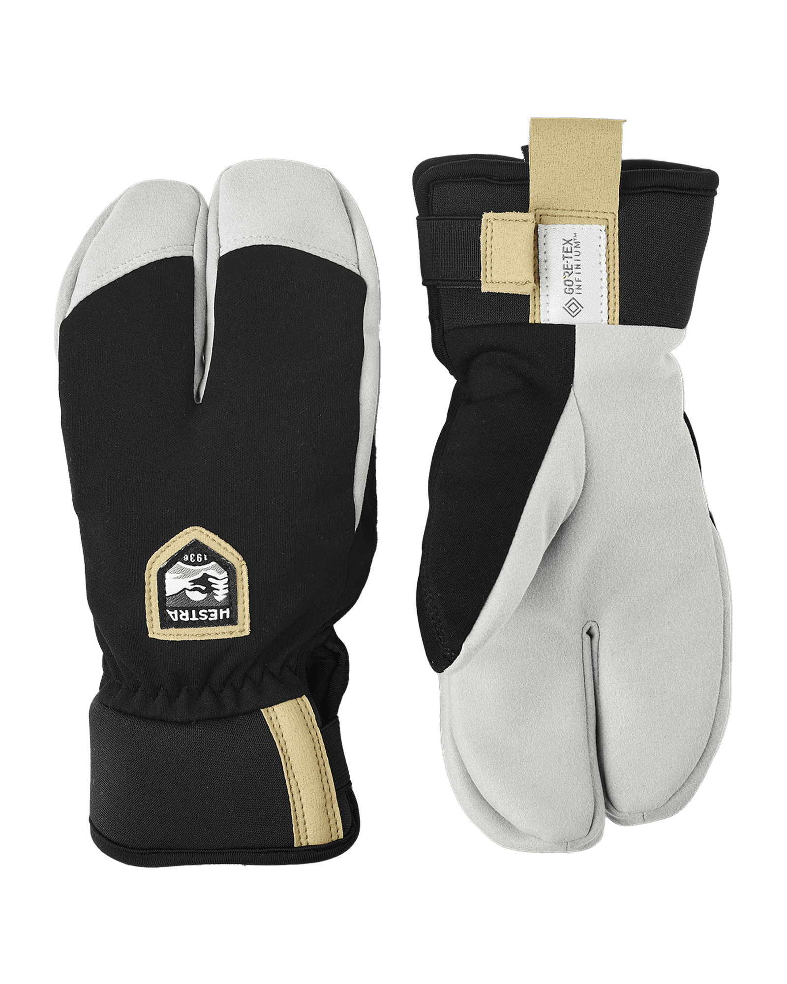 Wool Terry Split Mitt JR Black