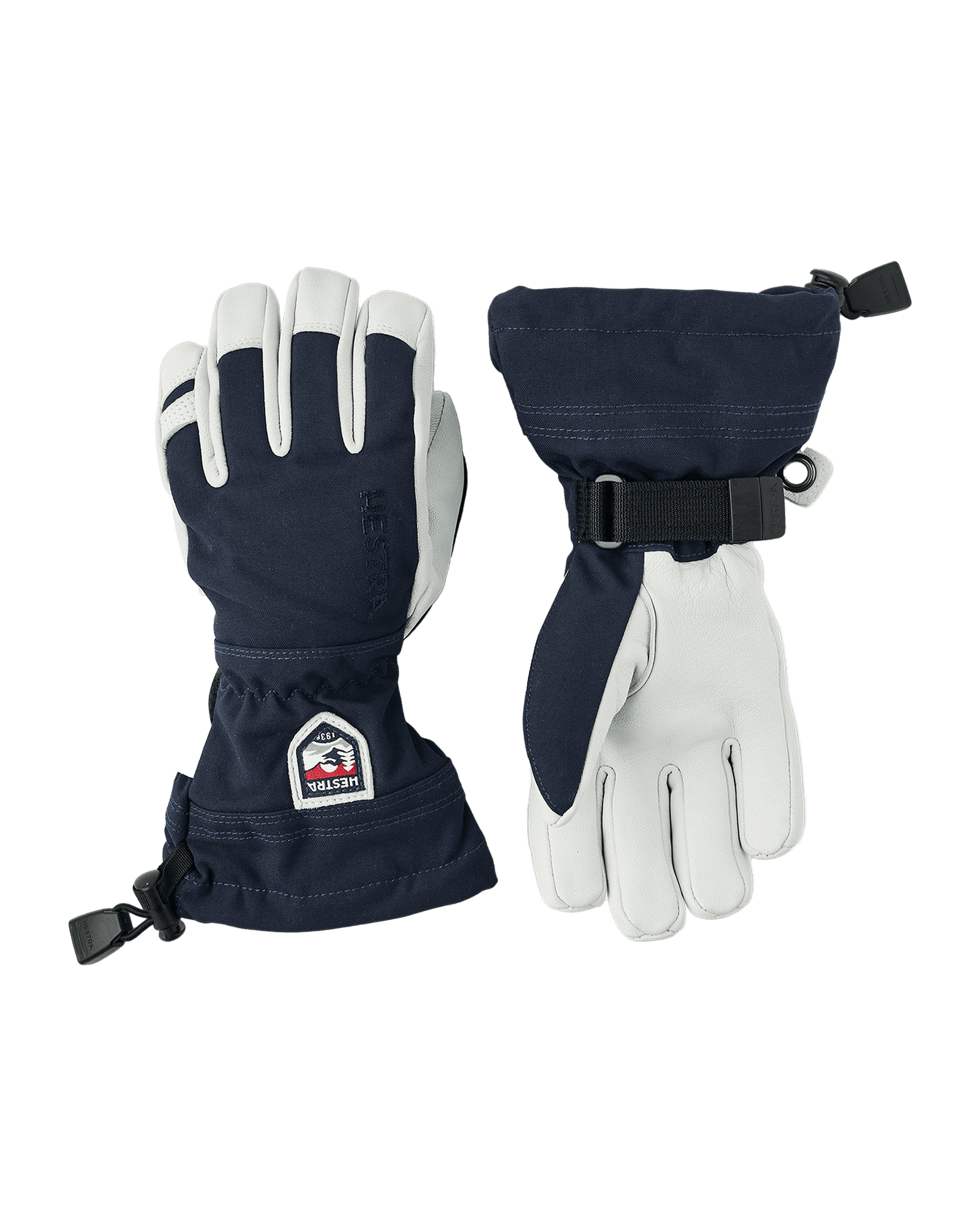 Army Leather Heli Ski JR - 5 Finger Navy