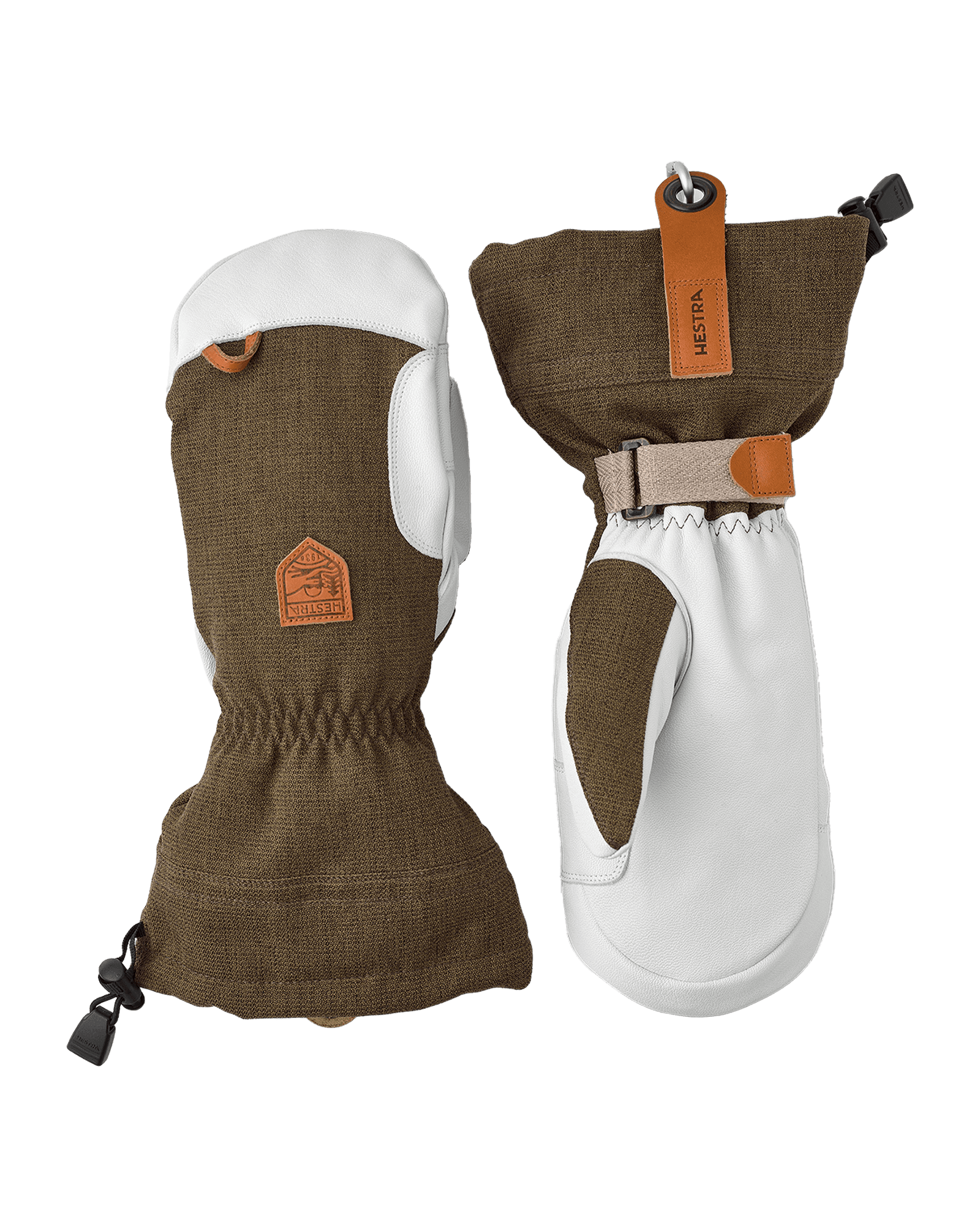 Army Leather Patrol Gauntlet - Mitt Olive