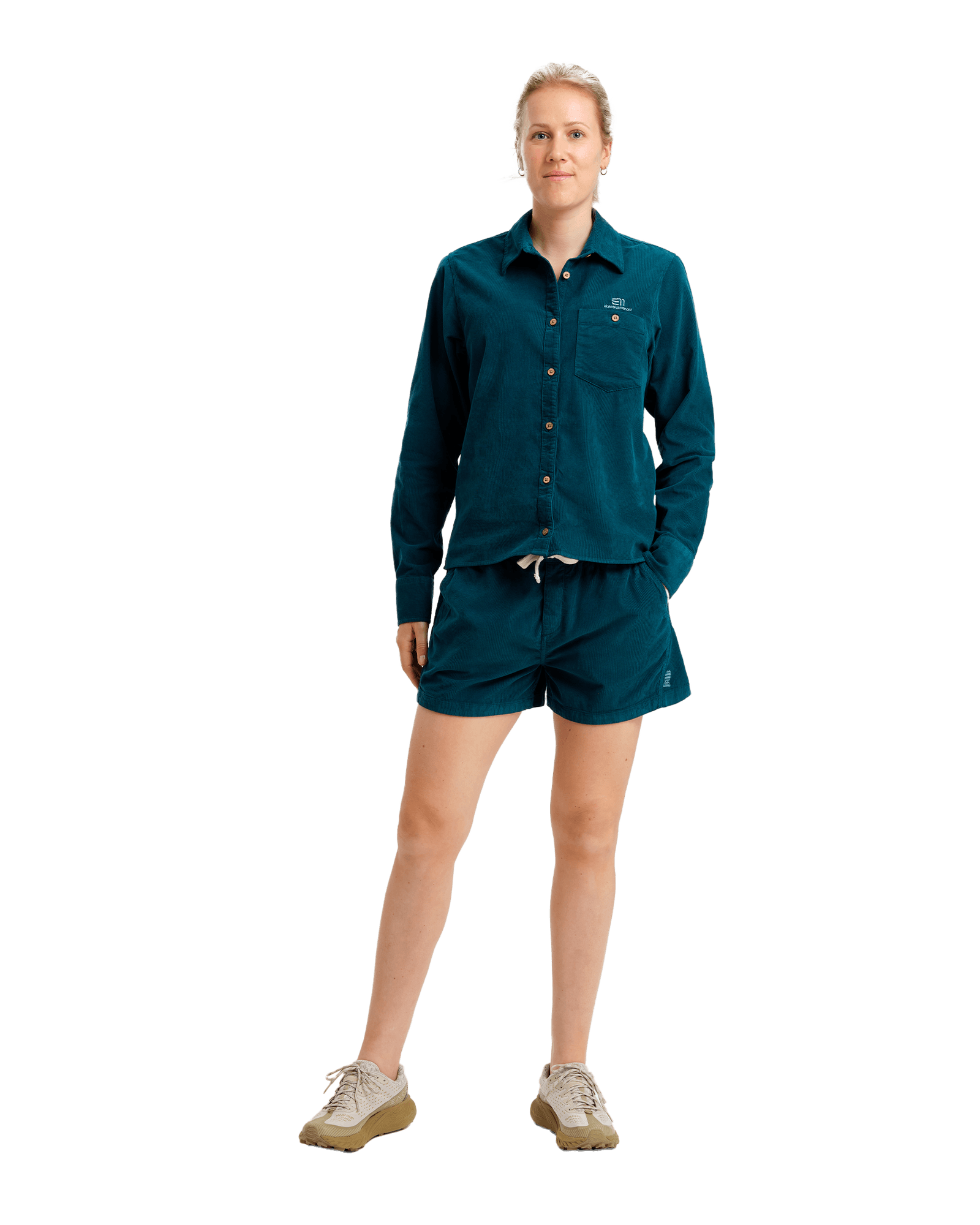 Estate Cord Shirt W Indian Blue