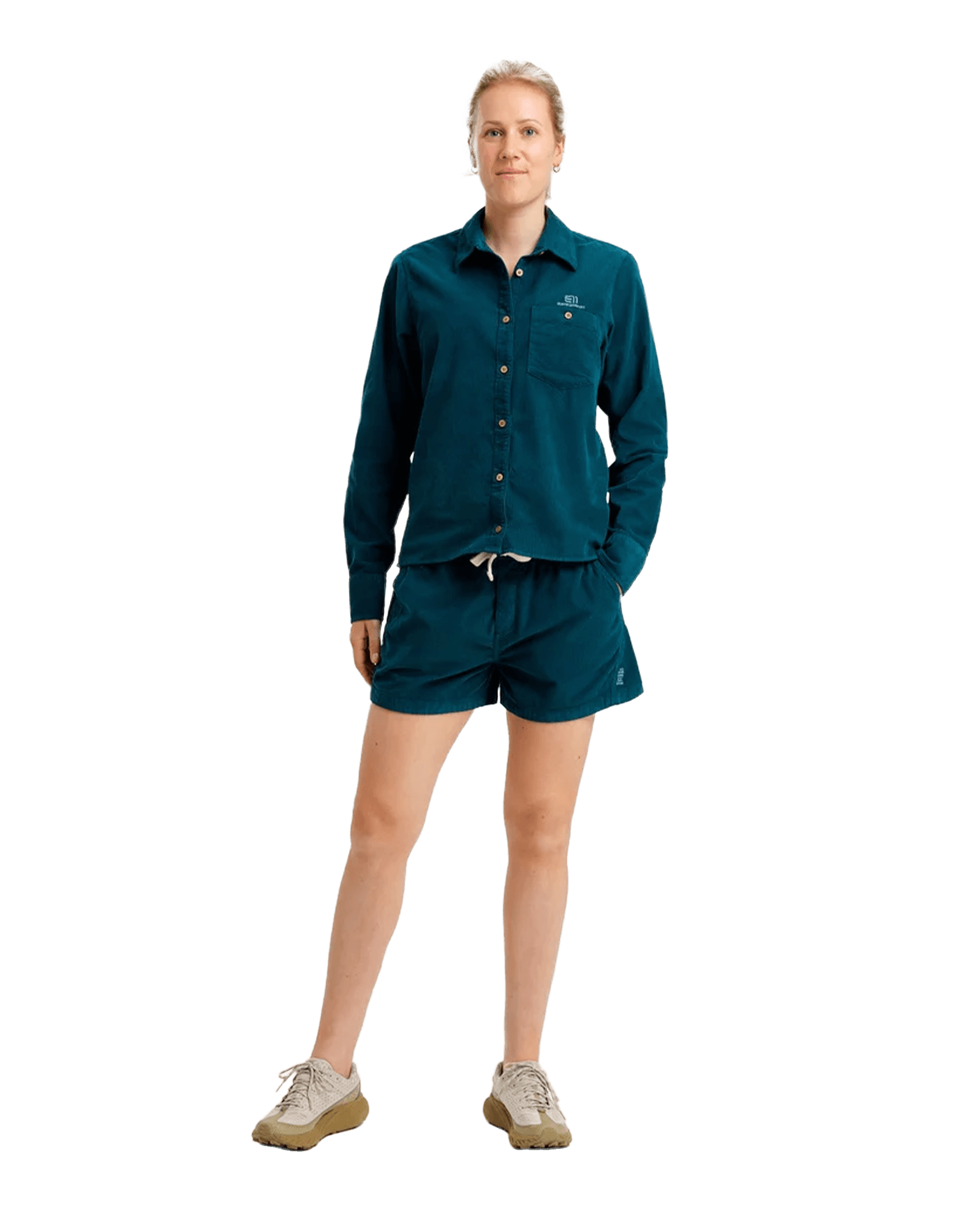 Estate Cord Shorts W Indian Blue