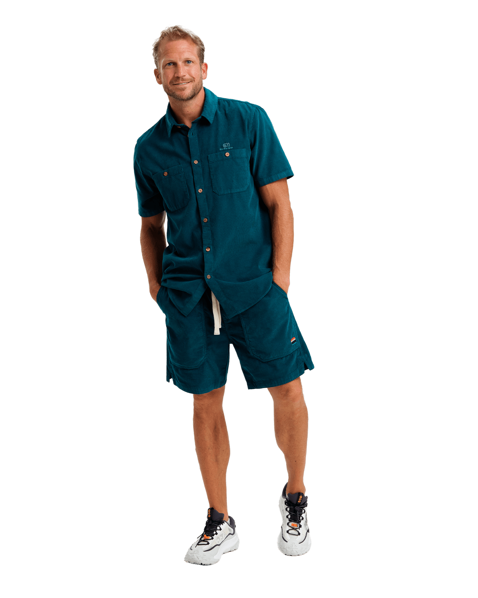 Estate Cord Shirt M Indian Blue