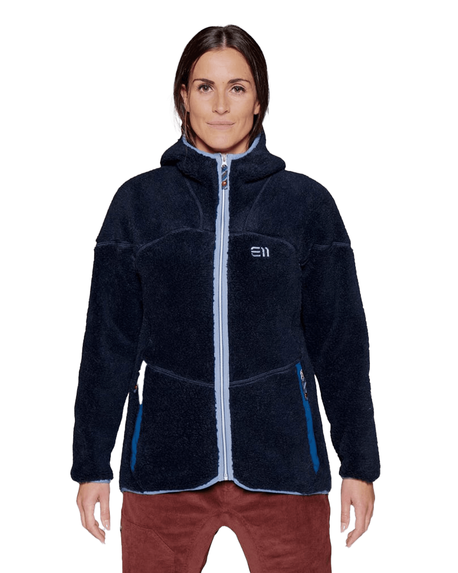 Glacier Pile Hood W Dark Navy