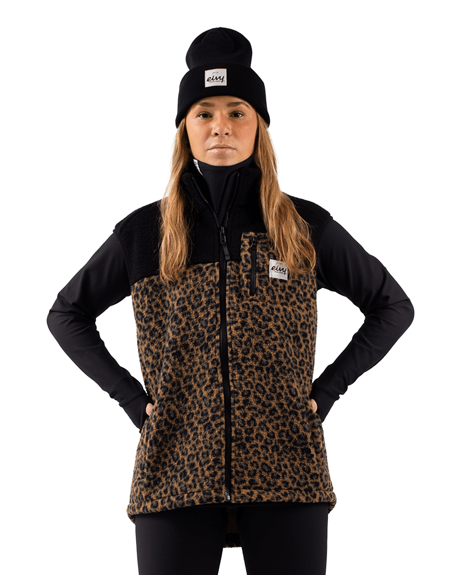 Lumberjackie Sherpa Vest W Leopard