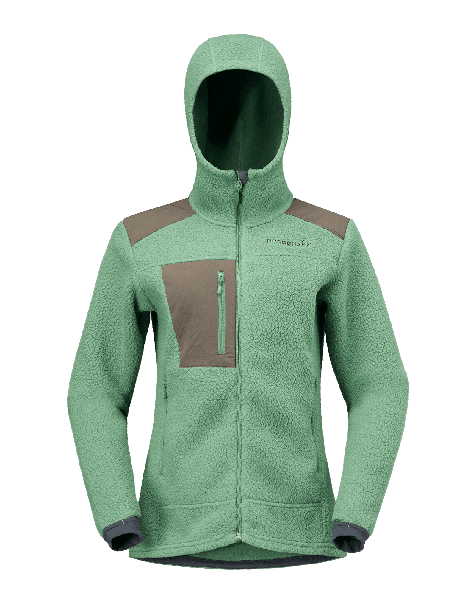 Trollveggen Warm Zip Hood W Dark Ivy