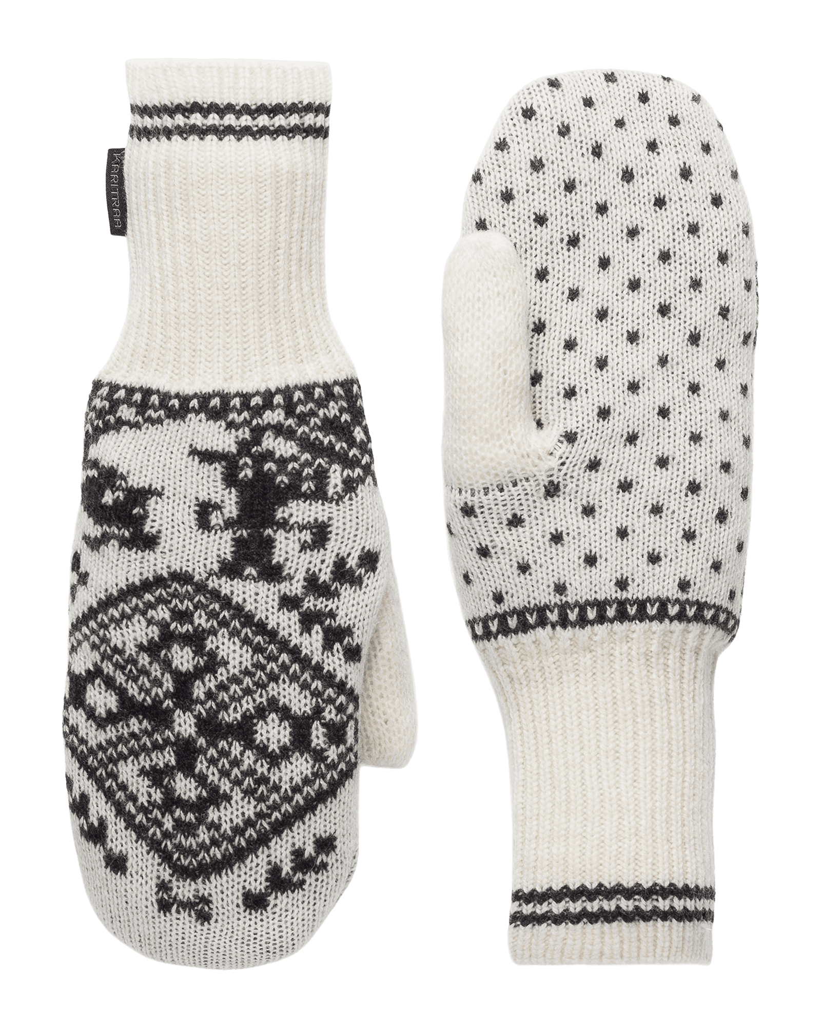 Saga Knit Mitten W Off White