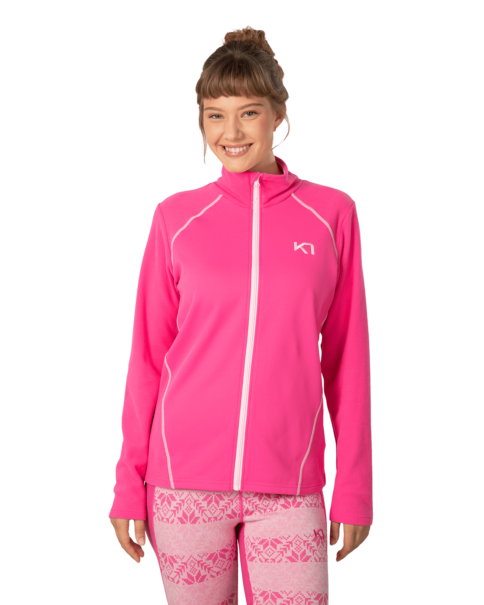 Kari F/Z Fleece W Bright Pink
