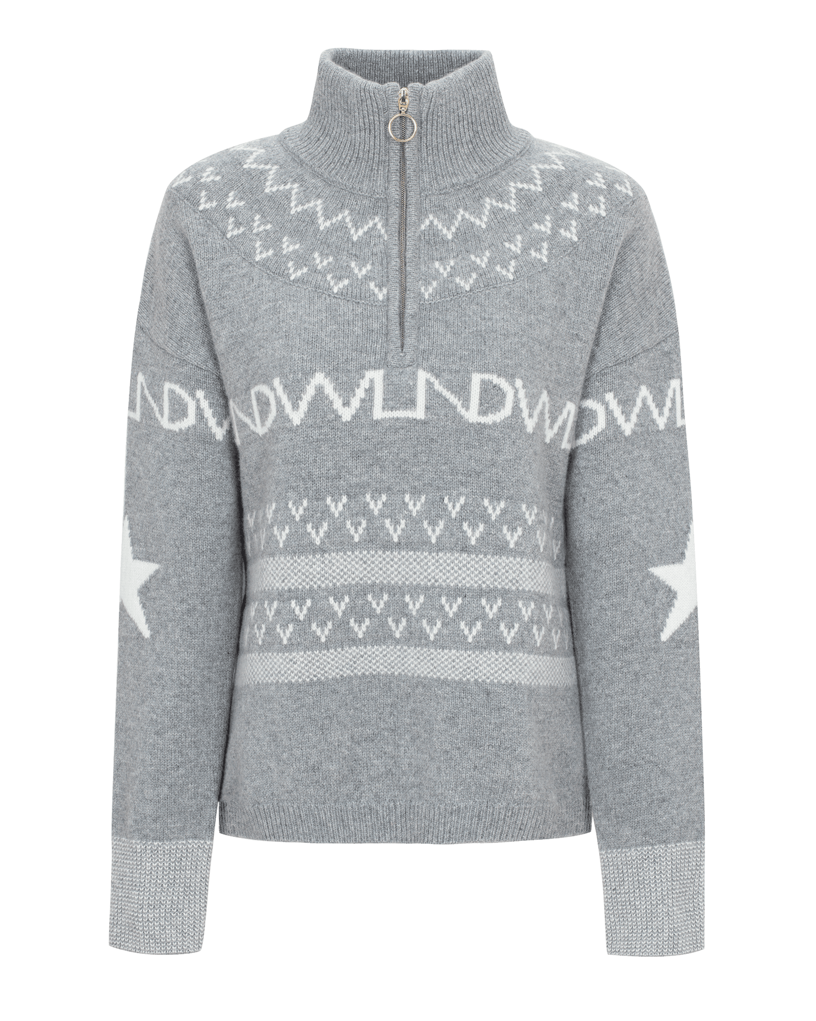 Veslepiggen Knitted Sweater W Light Grey Melange