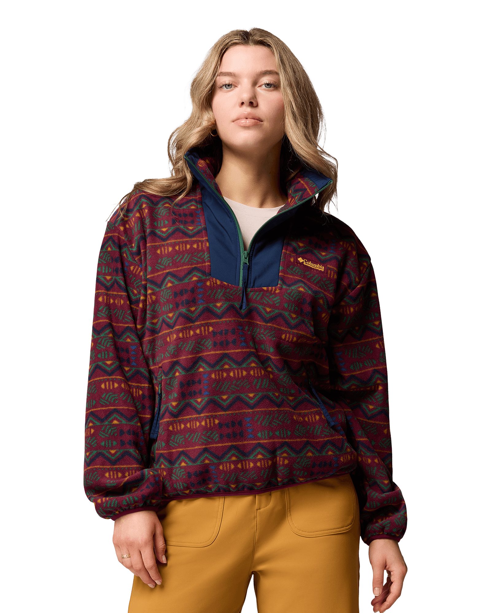 Sequoia Grove™ Printed Half Zip W Rich Wine Horizons