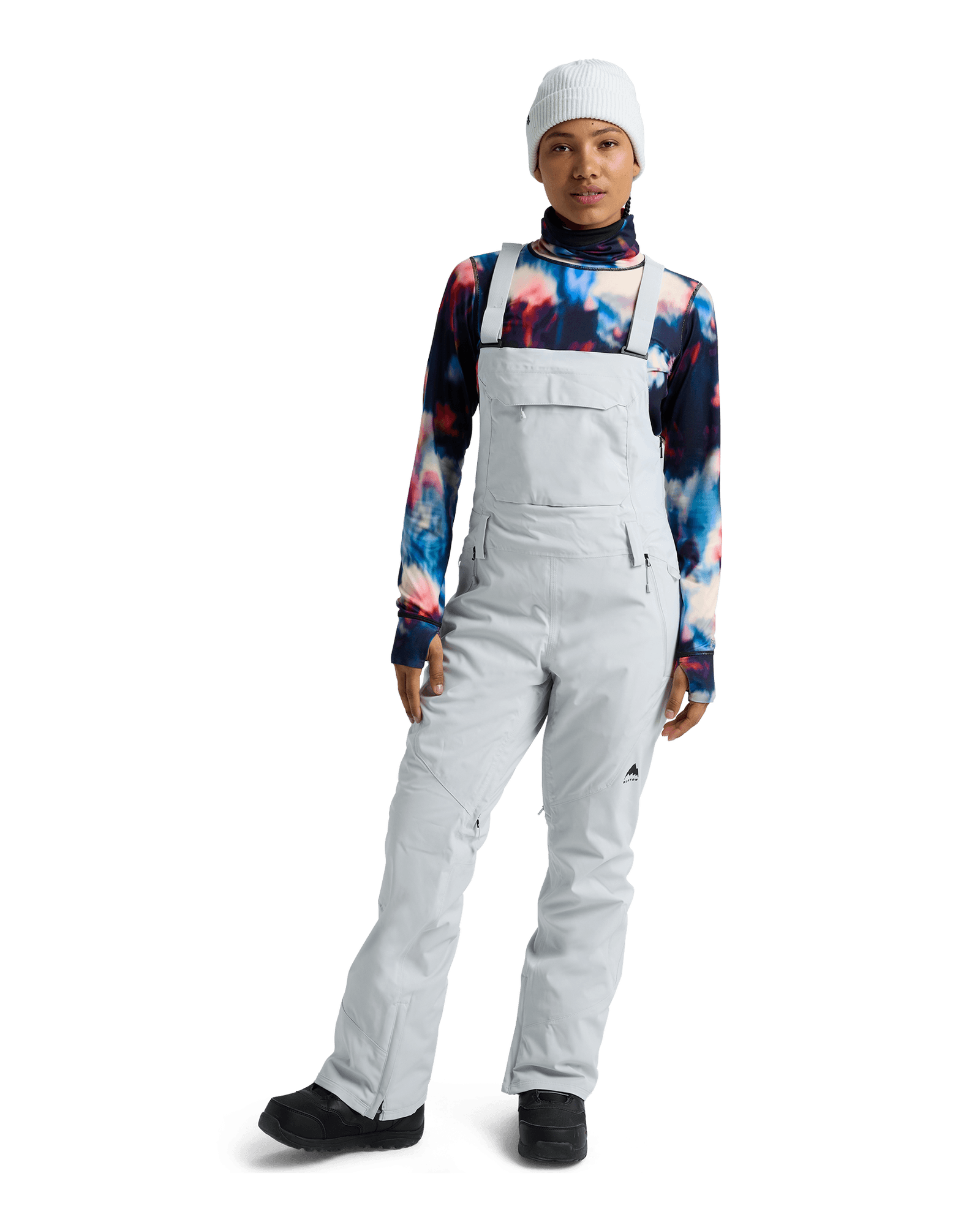 Reserve Slim Bib Pant W Gray Cloud