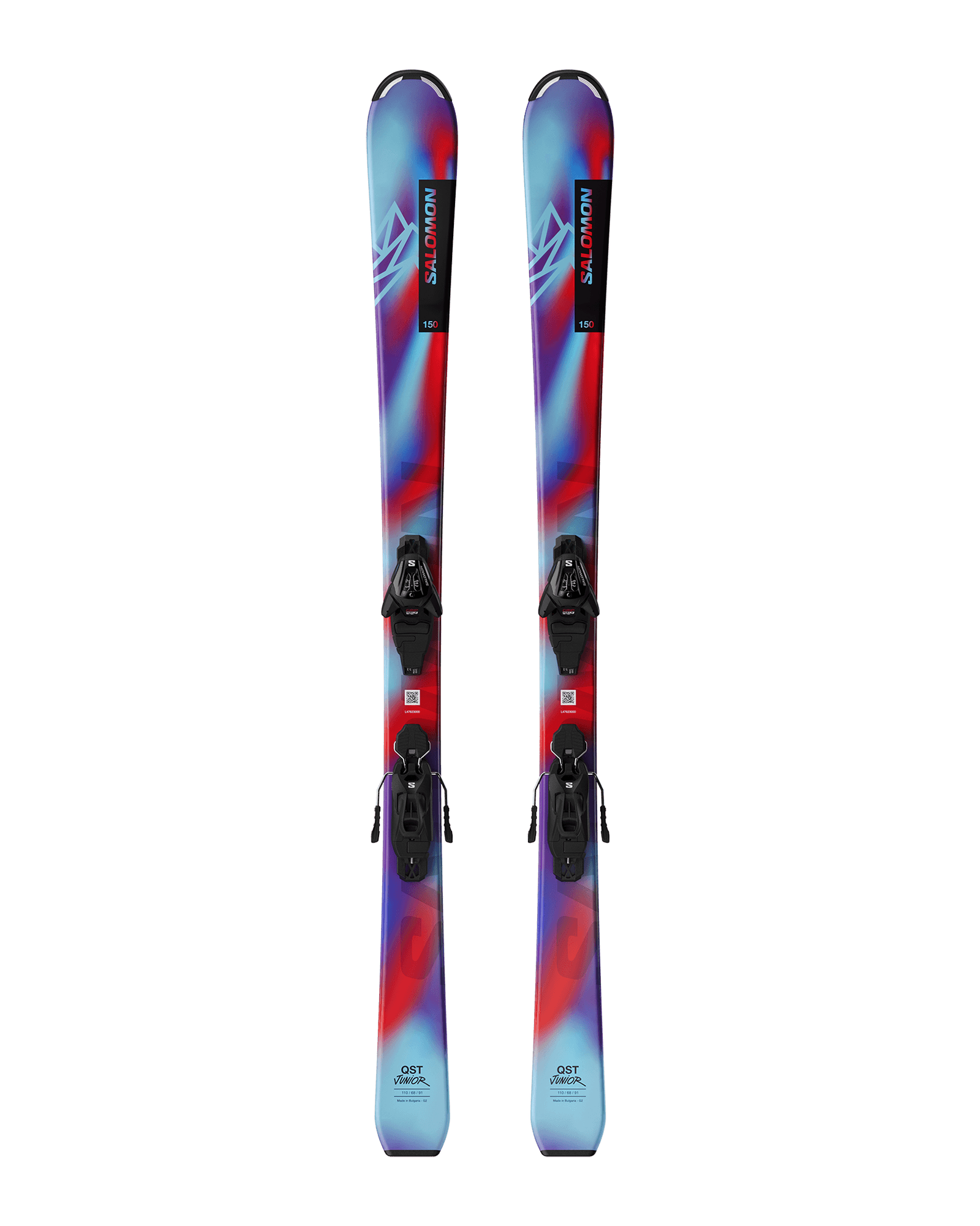 L Qst Jr M + L6 Gw J2 70 Pn B3 Pastel Neon Blue 3/Poppy Red/Black