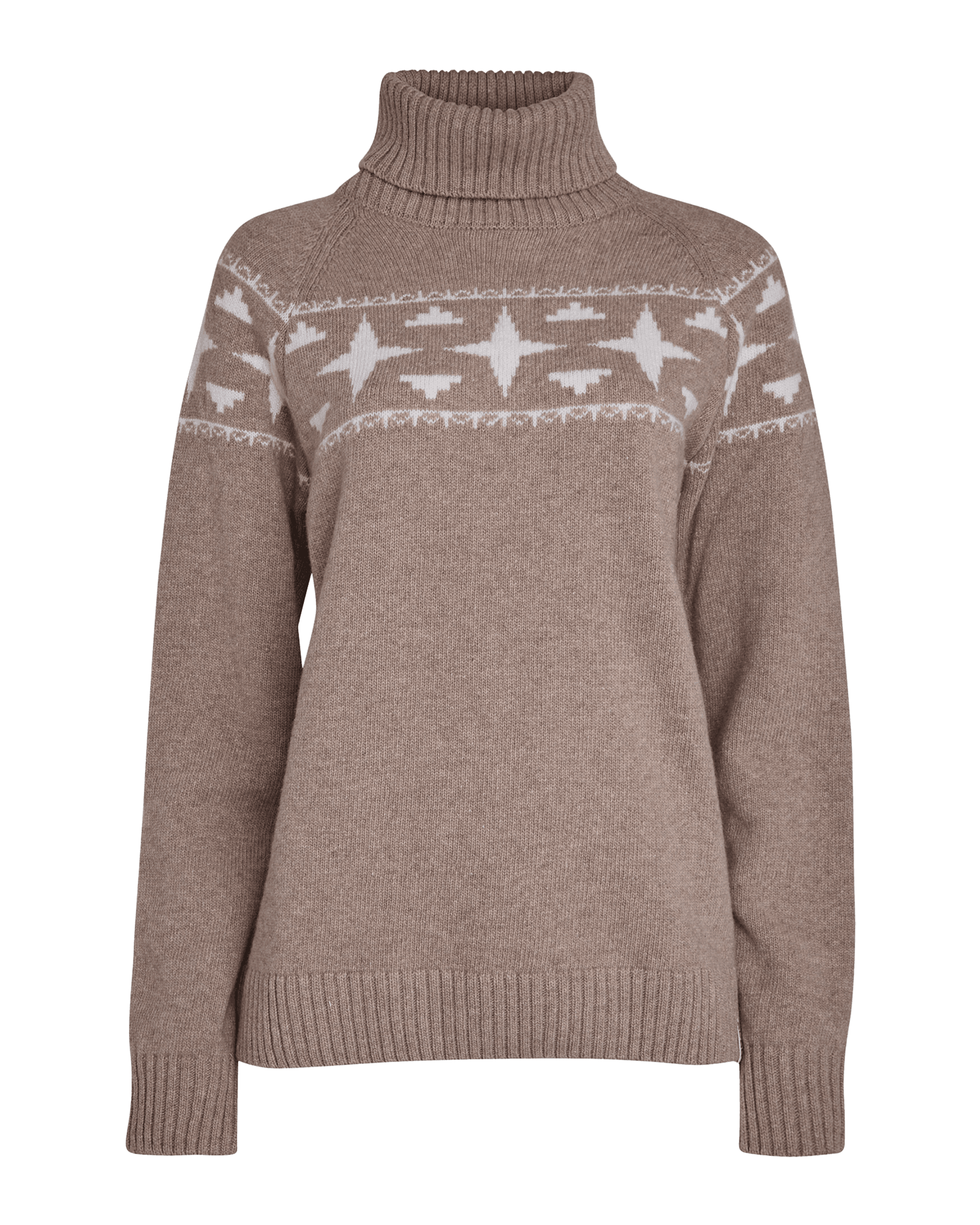 Sage Wool Rollneck Sweat W LT Beige