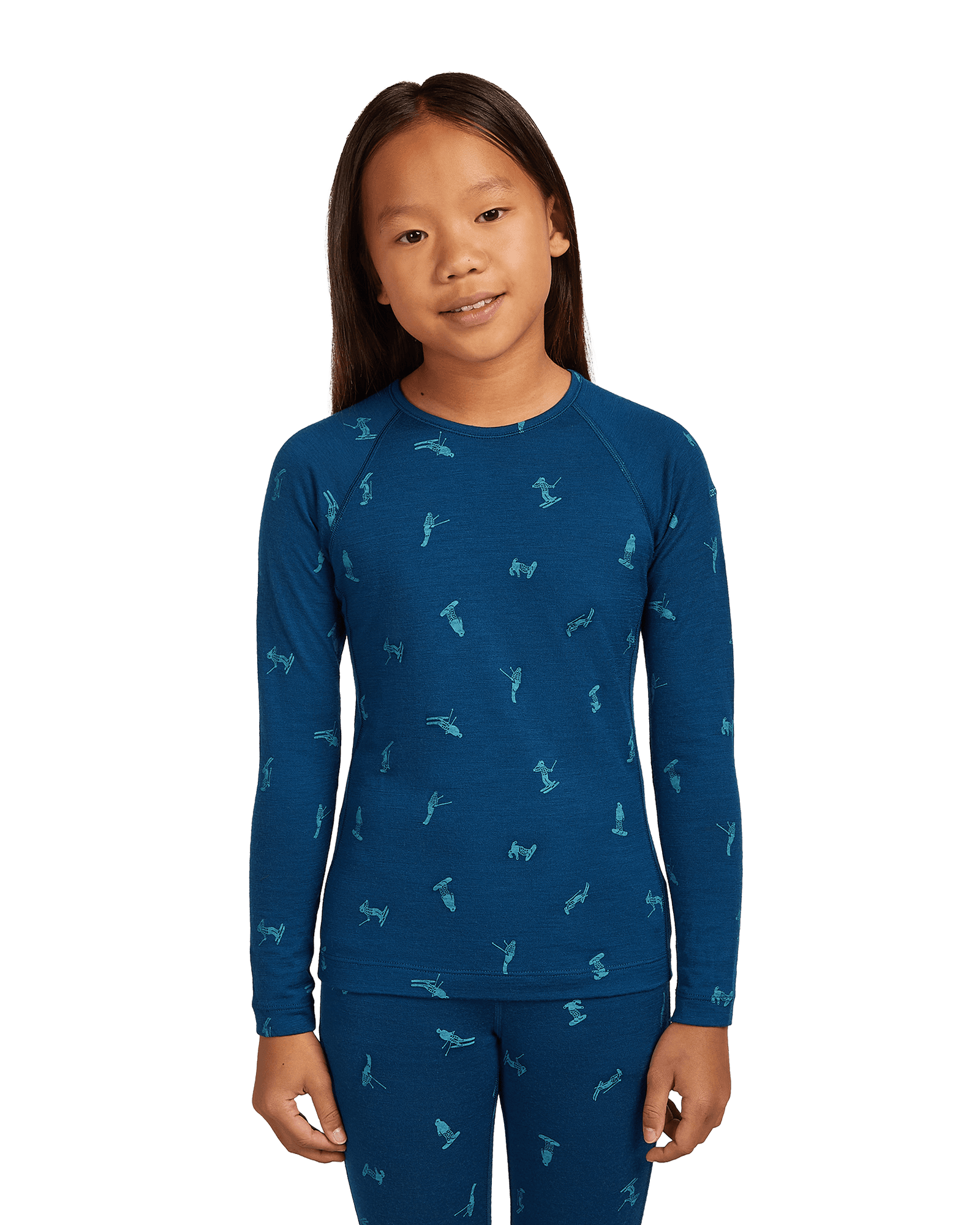 Mer 200 Oasis L/S Crewe Snow Day JR Atlantis/Topaz/Aop